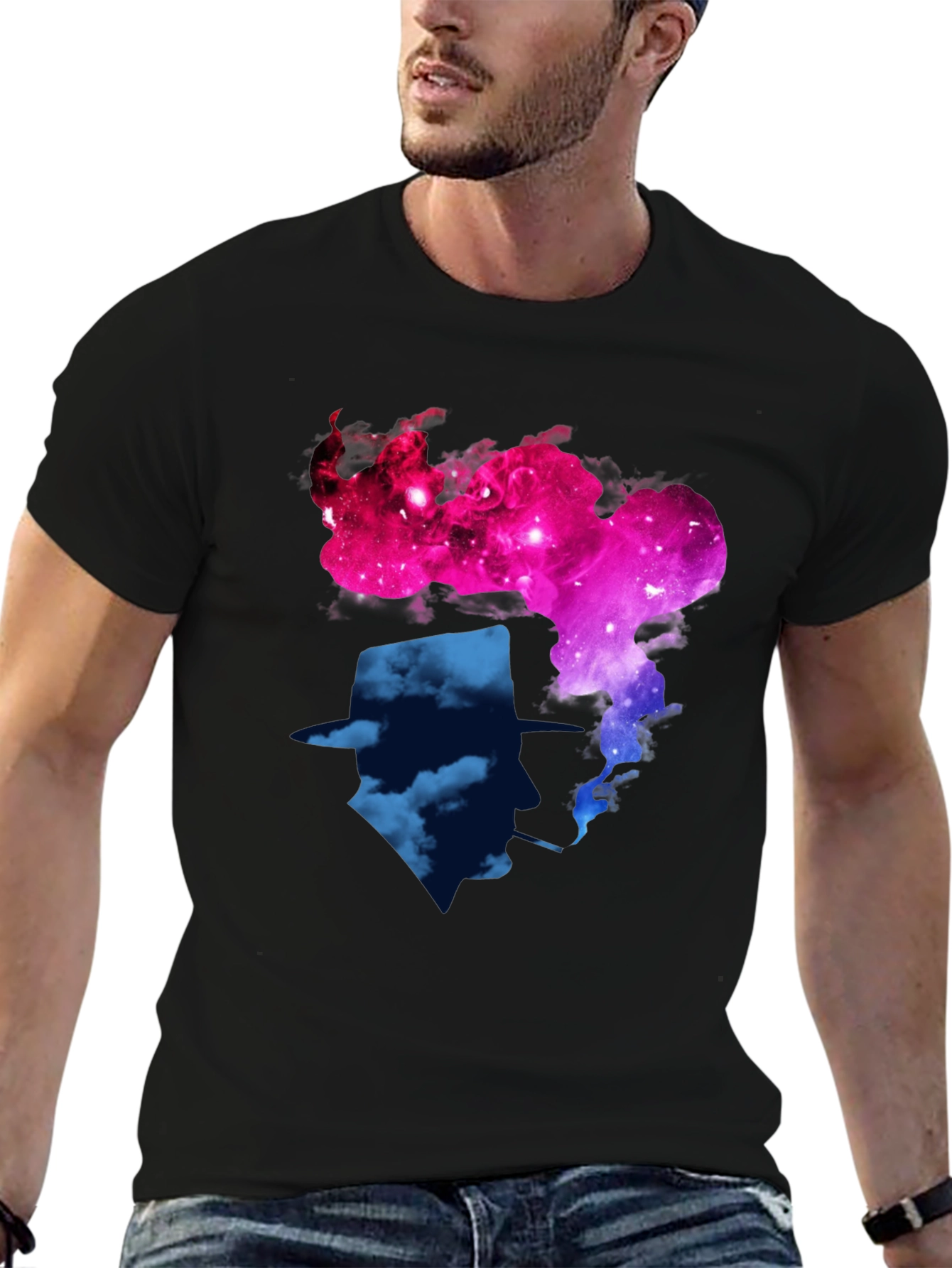 Cosmic Fedora T-Shirt - Galaxy Brain