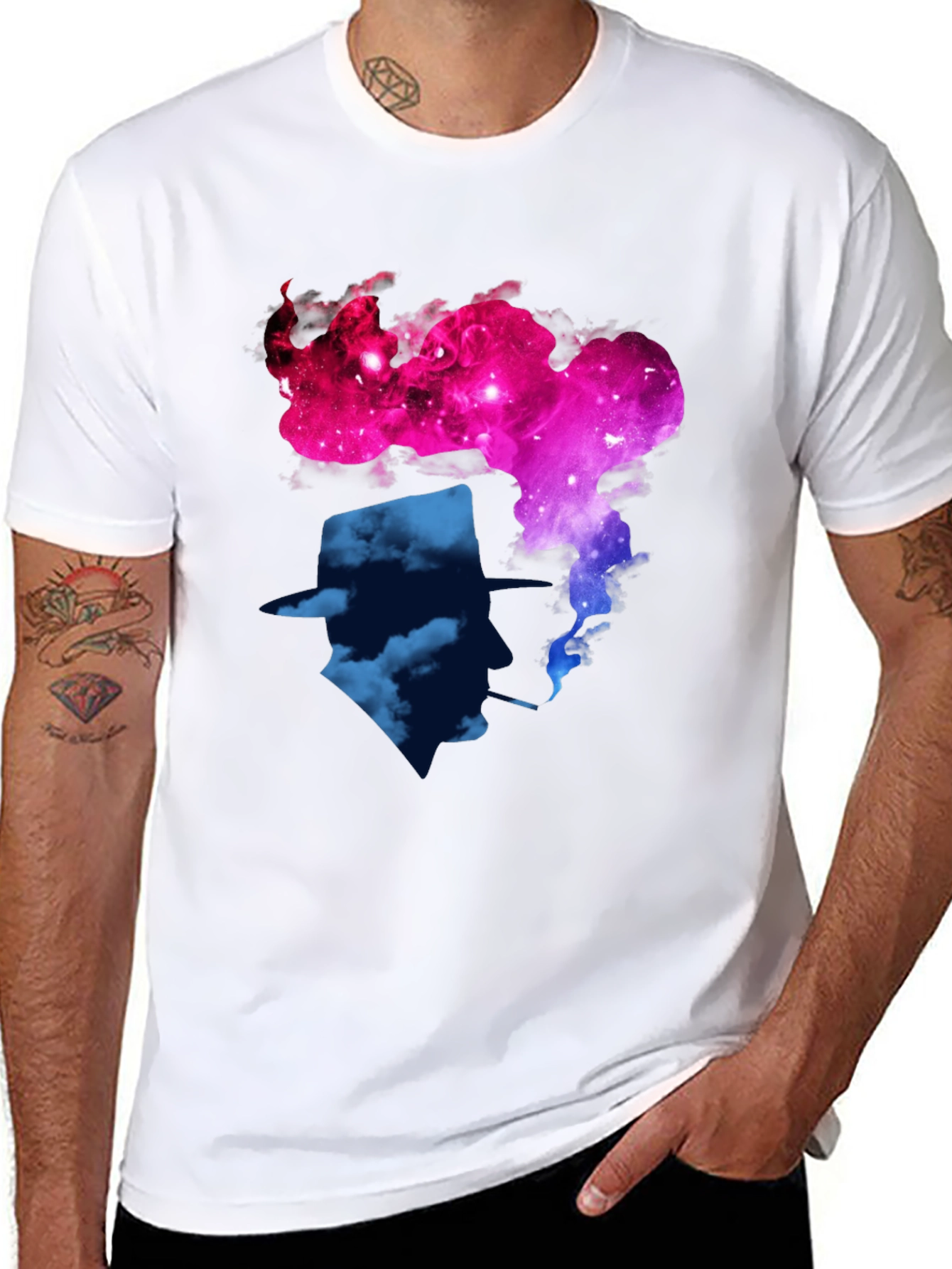Cosmic Fedora T-Shirt - Galaxy Brain