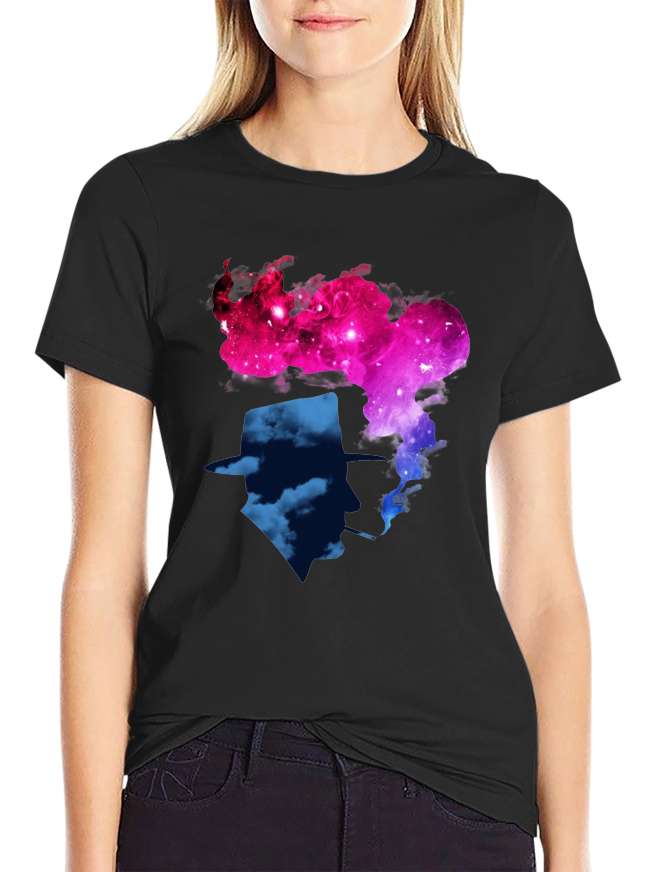 Cosmic Fedora T-Shirt - Galaxy Brain