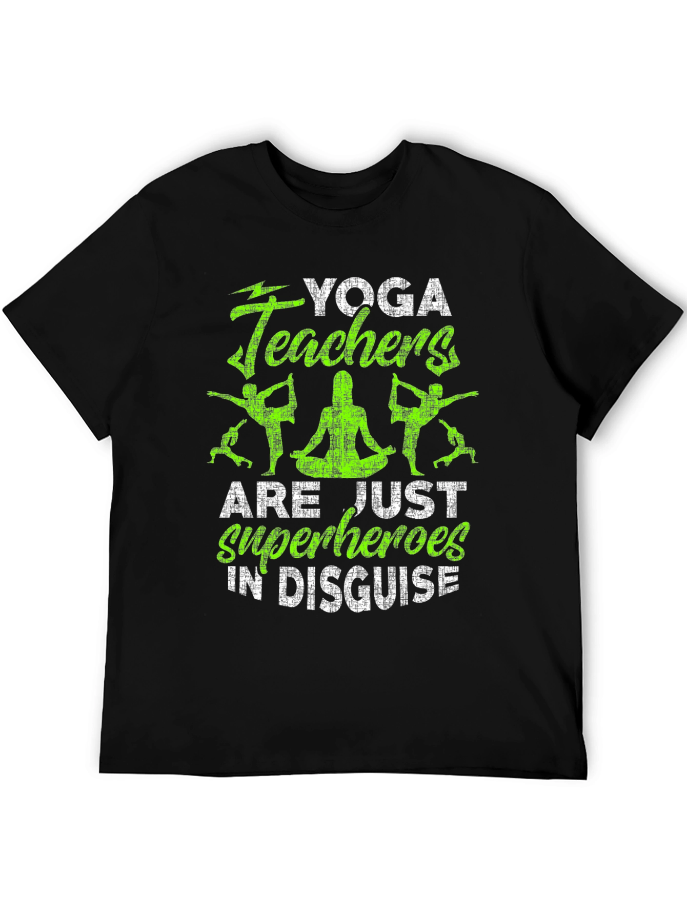 Yoga Teacher Superhero Black T-Shirt