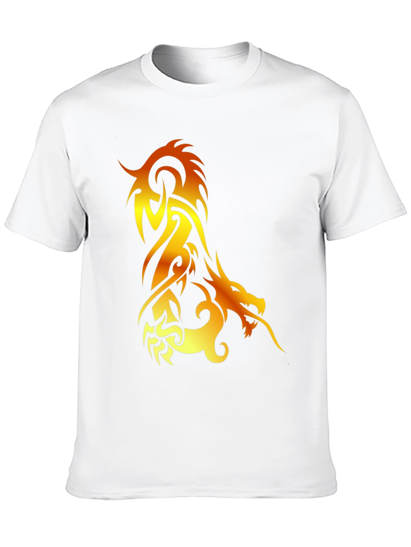 Fiery Dragon Graphic Tee - Black