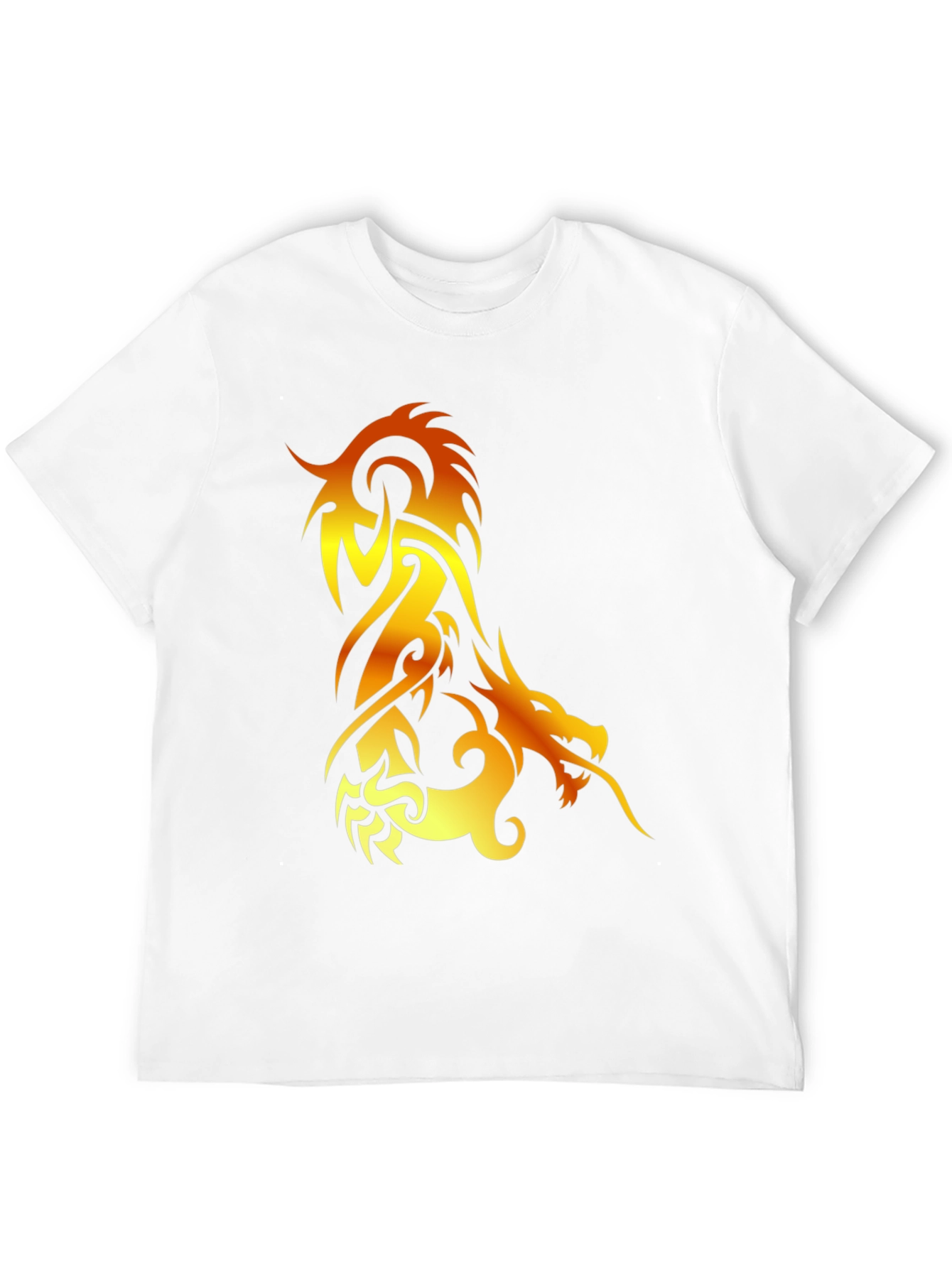 Fiery Dragon Graphic Tee - Black