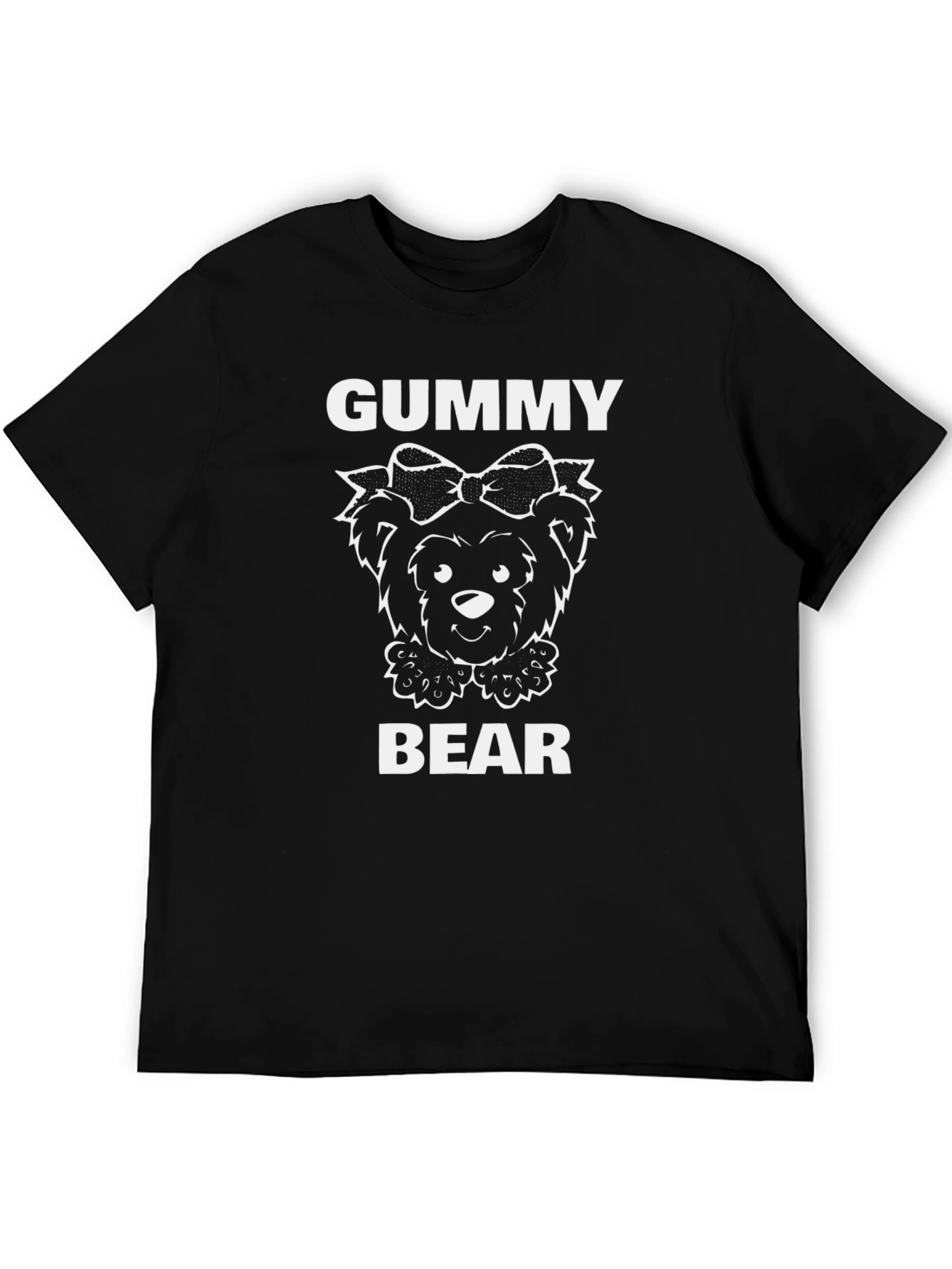 Gummy Bear Graphic Tee - Black Cotton T-Shirt