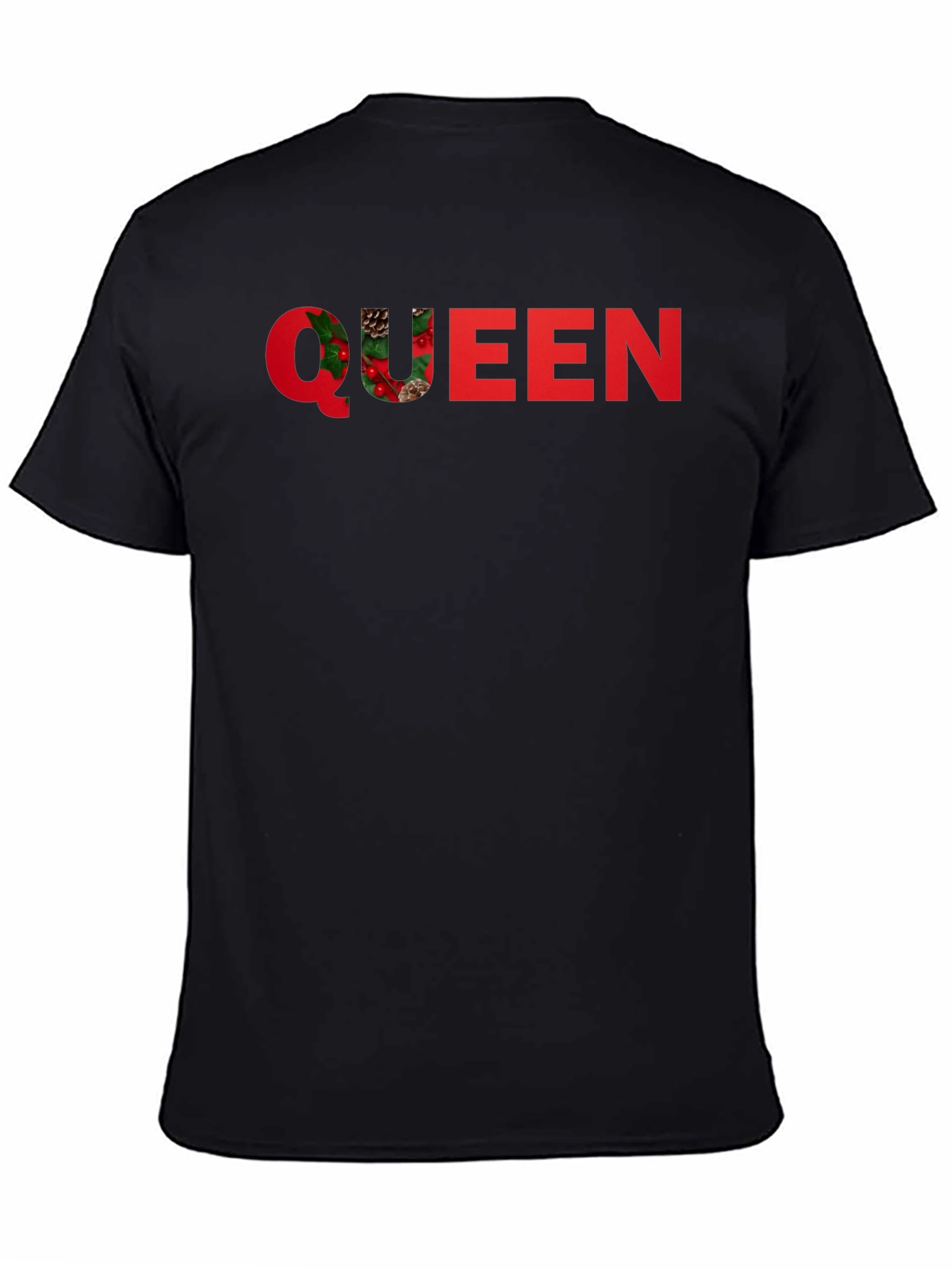 Festive Queen Graphic T-Shirt - Holiday Season Apparel