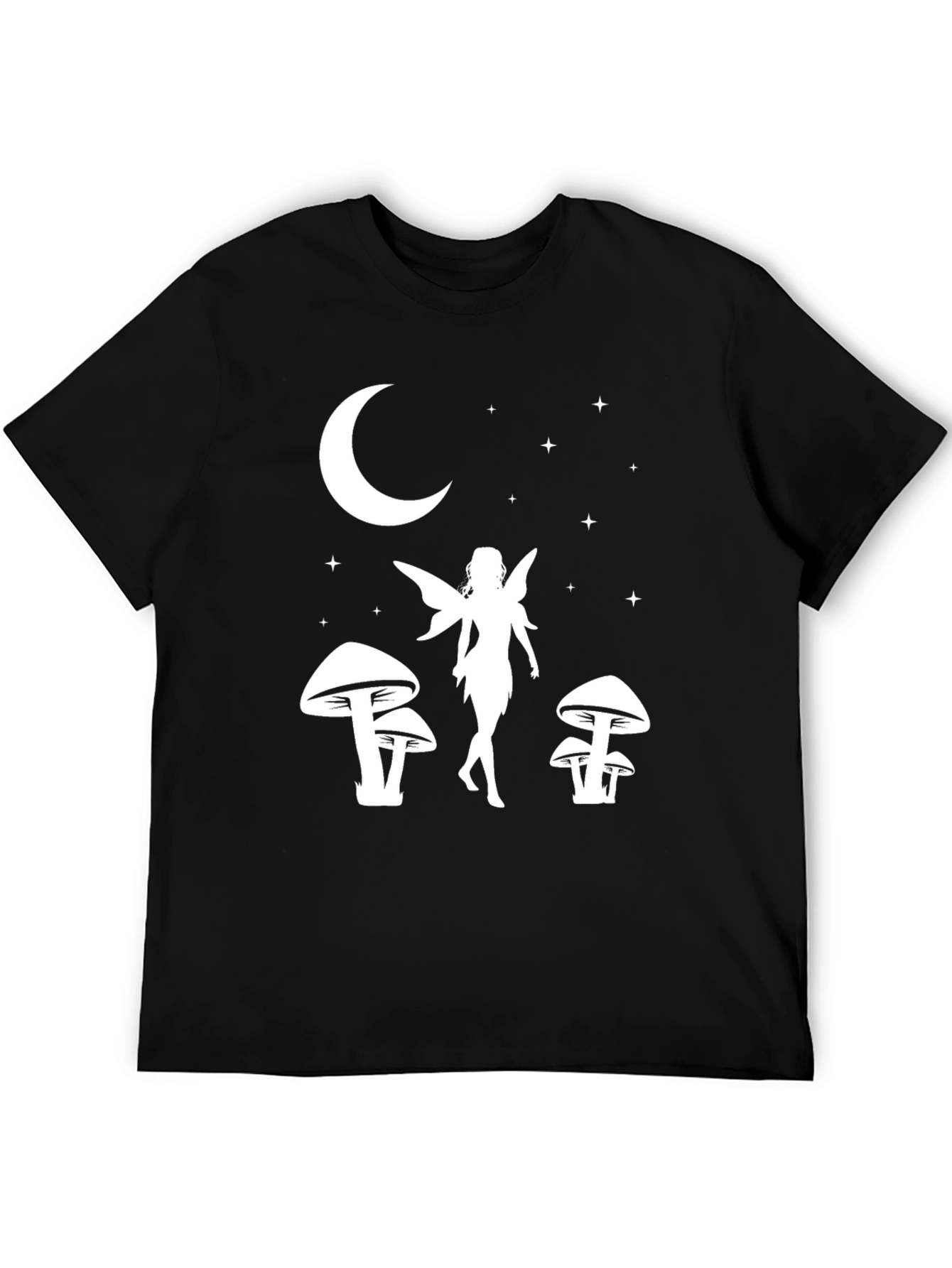Fairy Moon T-Shirt - Whimsical Black Tee