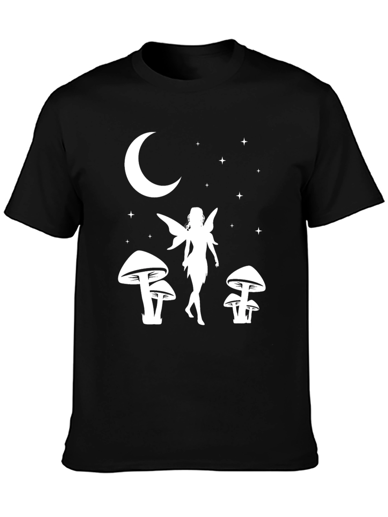 Fairy Moon T-Shirt - Whimsical Black Tee