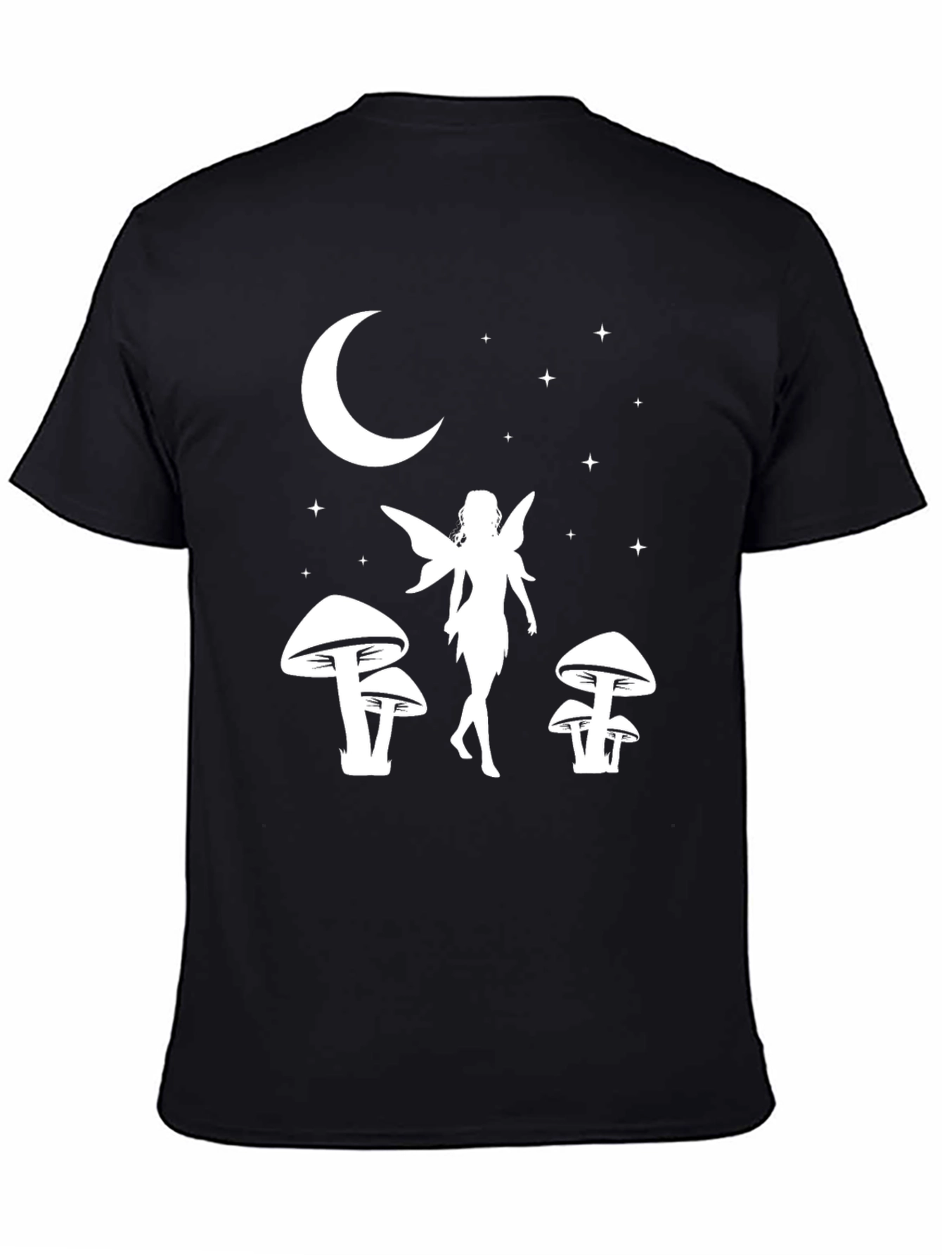 Fairy Moon T-Shirt - Whimsical Black Tee