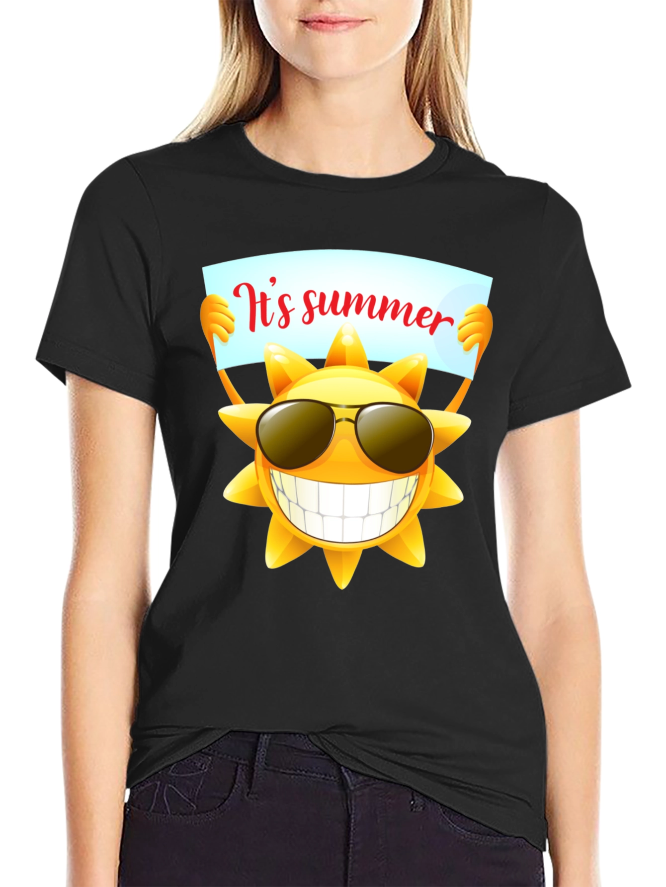 Summer Fun T-Shirt - Smiling Sun with Sunglasses