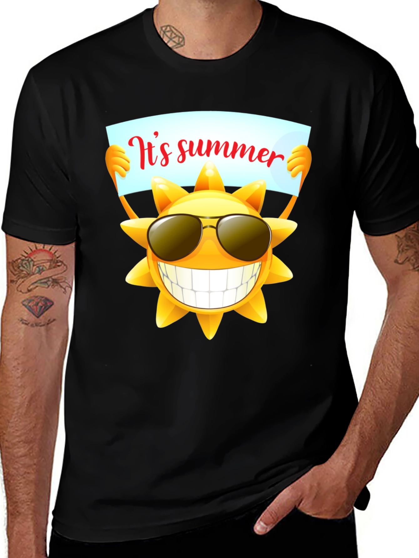 Summer Fun T-Shirt - Smiling Sun with Sunglasses