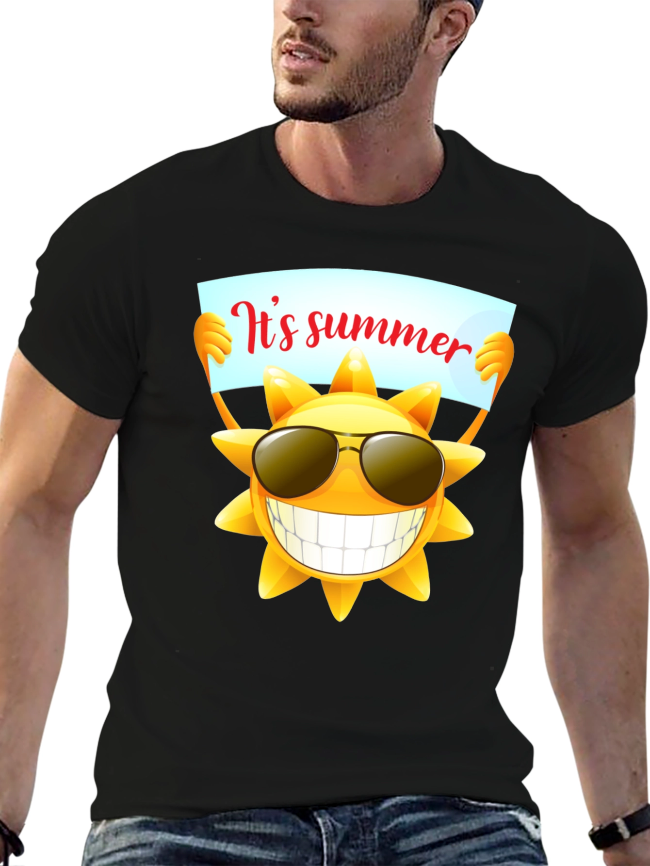 Summer Fun T-Shirt - Smiling Sun with Sunglasses