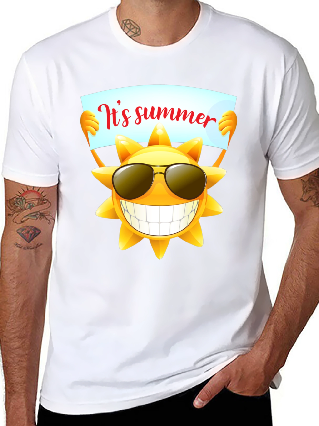 Summer Fun T-Shirt - Smiling Sun with Sunglasses