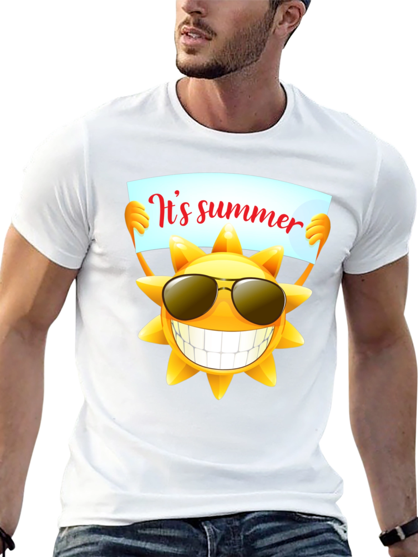 Summer Fun T-Shirt - Smiling Sun with Sunglasses