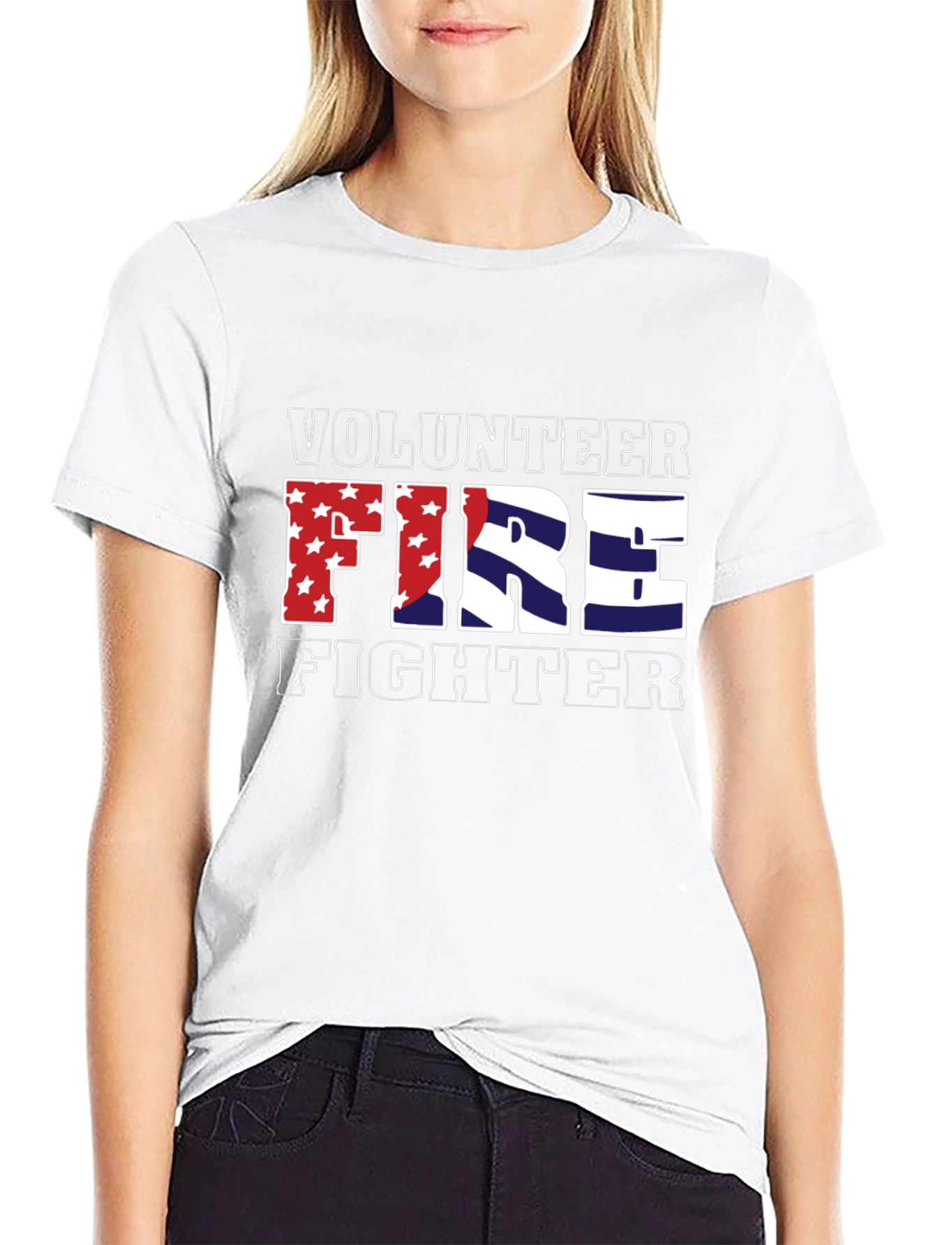 Volunteer Firefighter Patriotic Graphic Tee