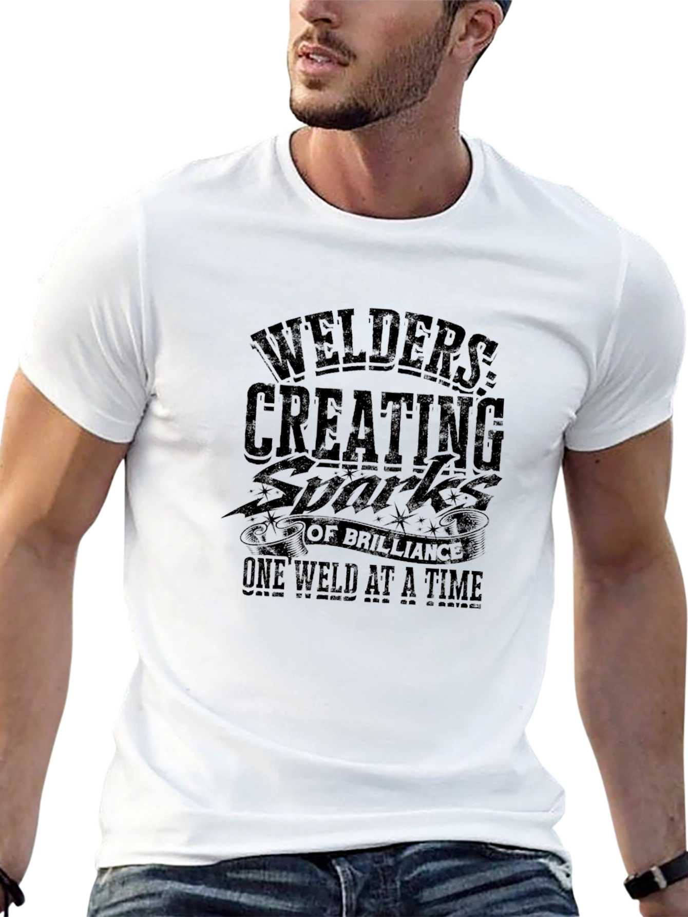 Welders Creating Sparks Graphic Tee