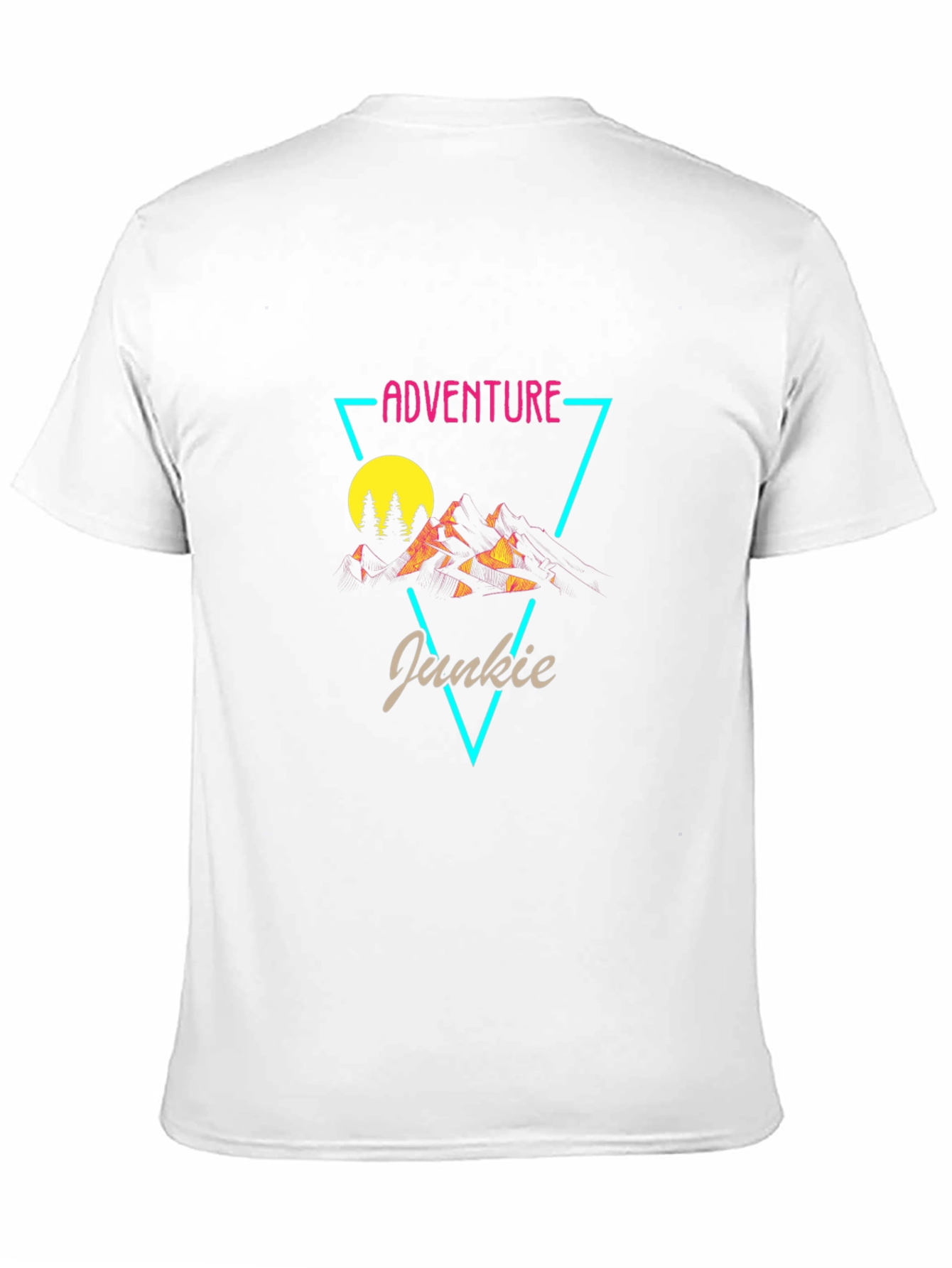 Adventure Junkie Graphic Tee - Black Cotton T-Shirt