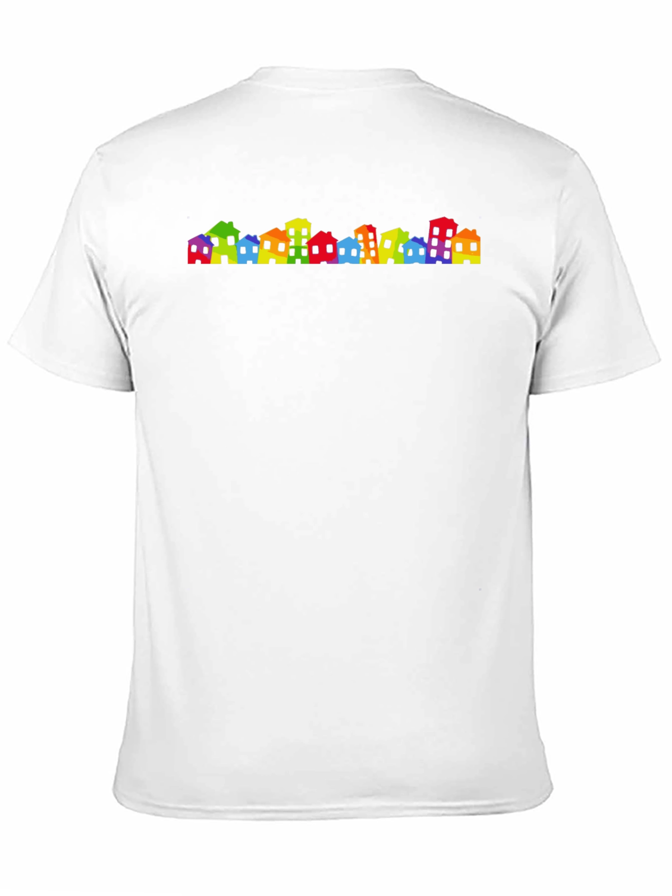 Rainbow Townscape Black T-Shirt