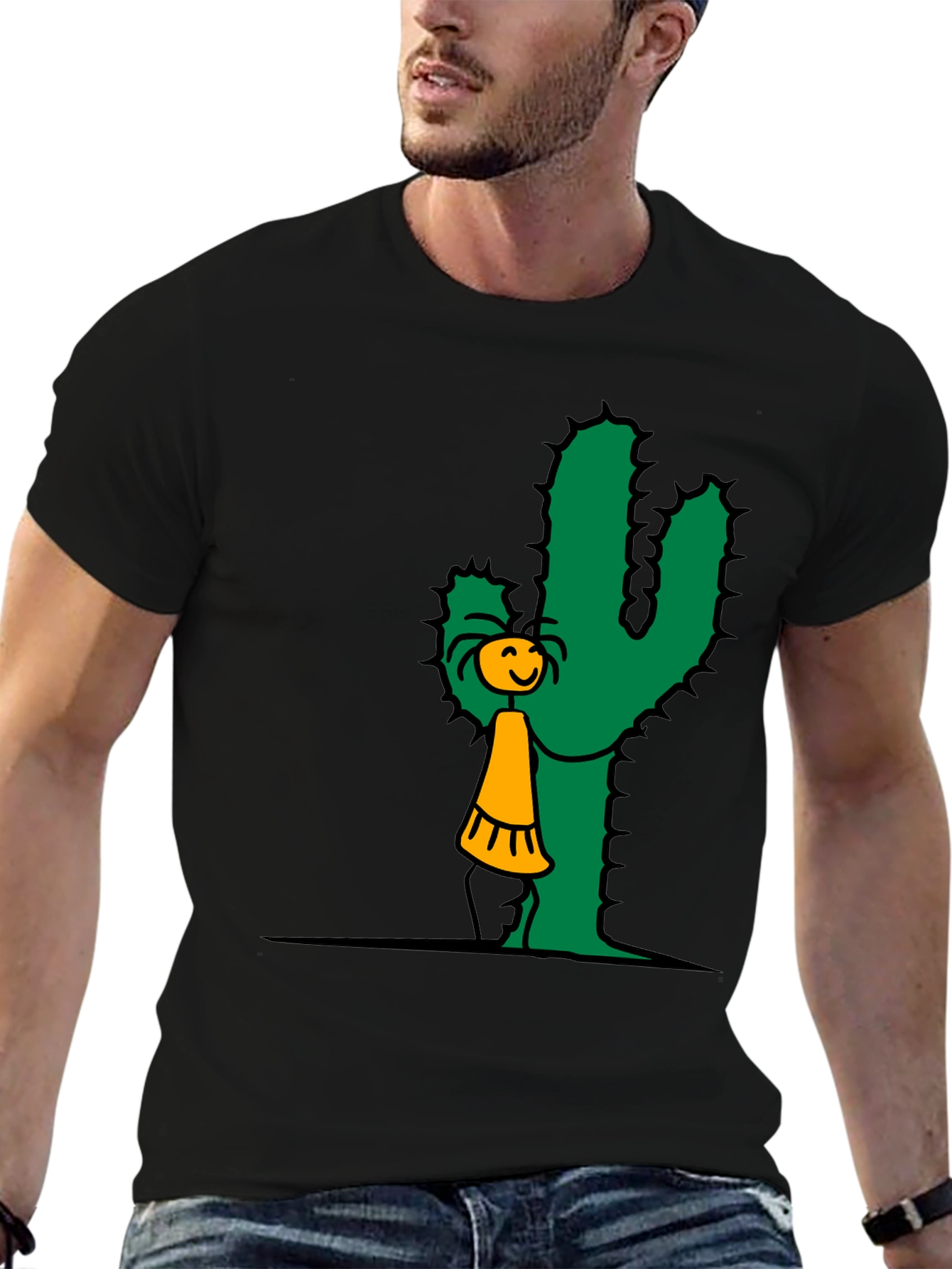 Cactus Hug T-Shirt - Whimsical Graphic Tee