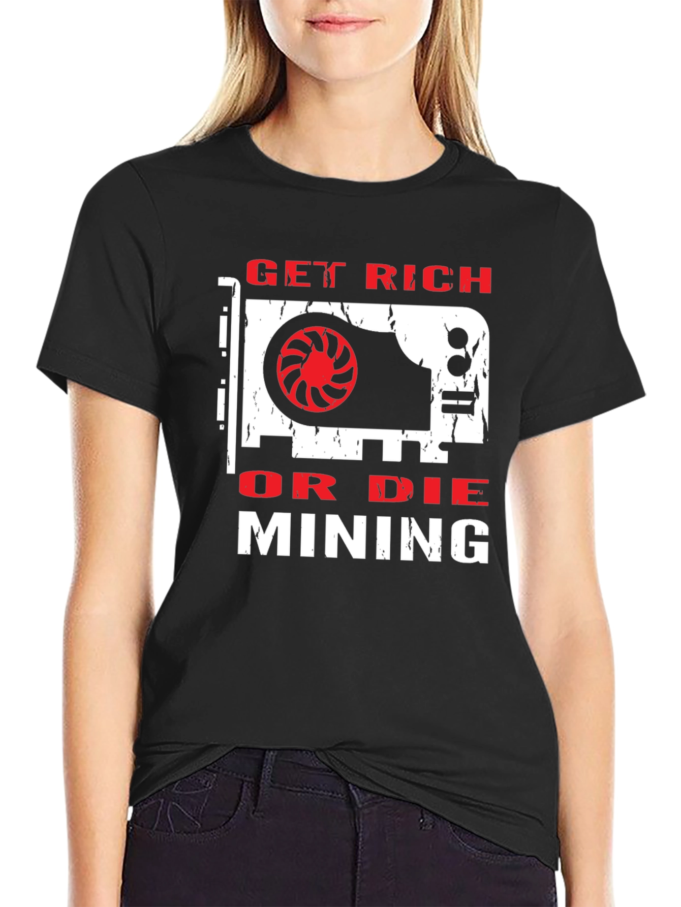 Get Rich or Die Mining Graphic Tee