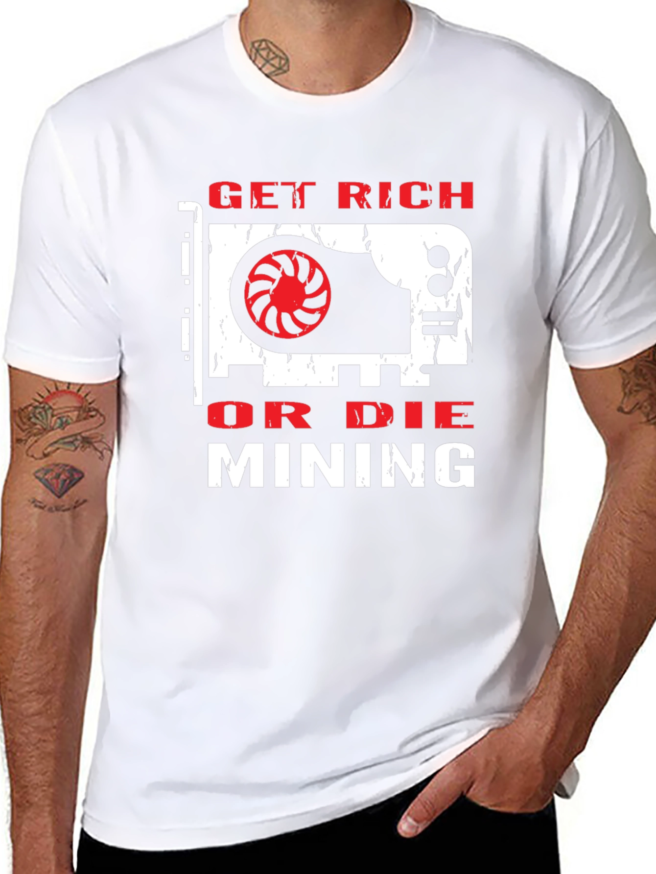Get Rich or Die Mining Graphic Tee