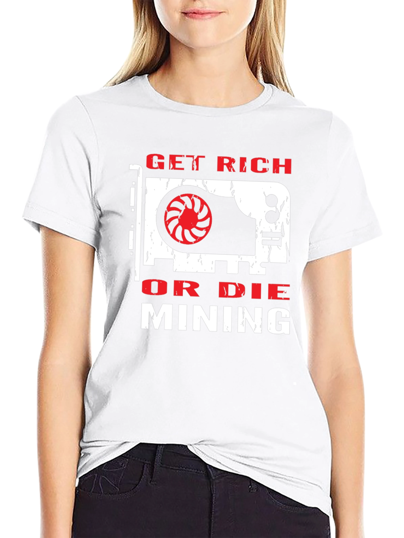 Get Rich or Die Mining Graphic Tee
