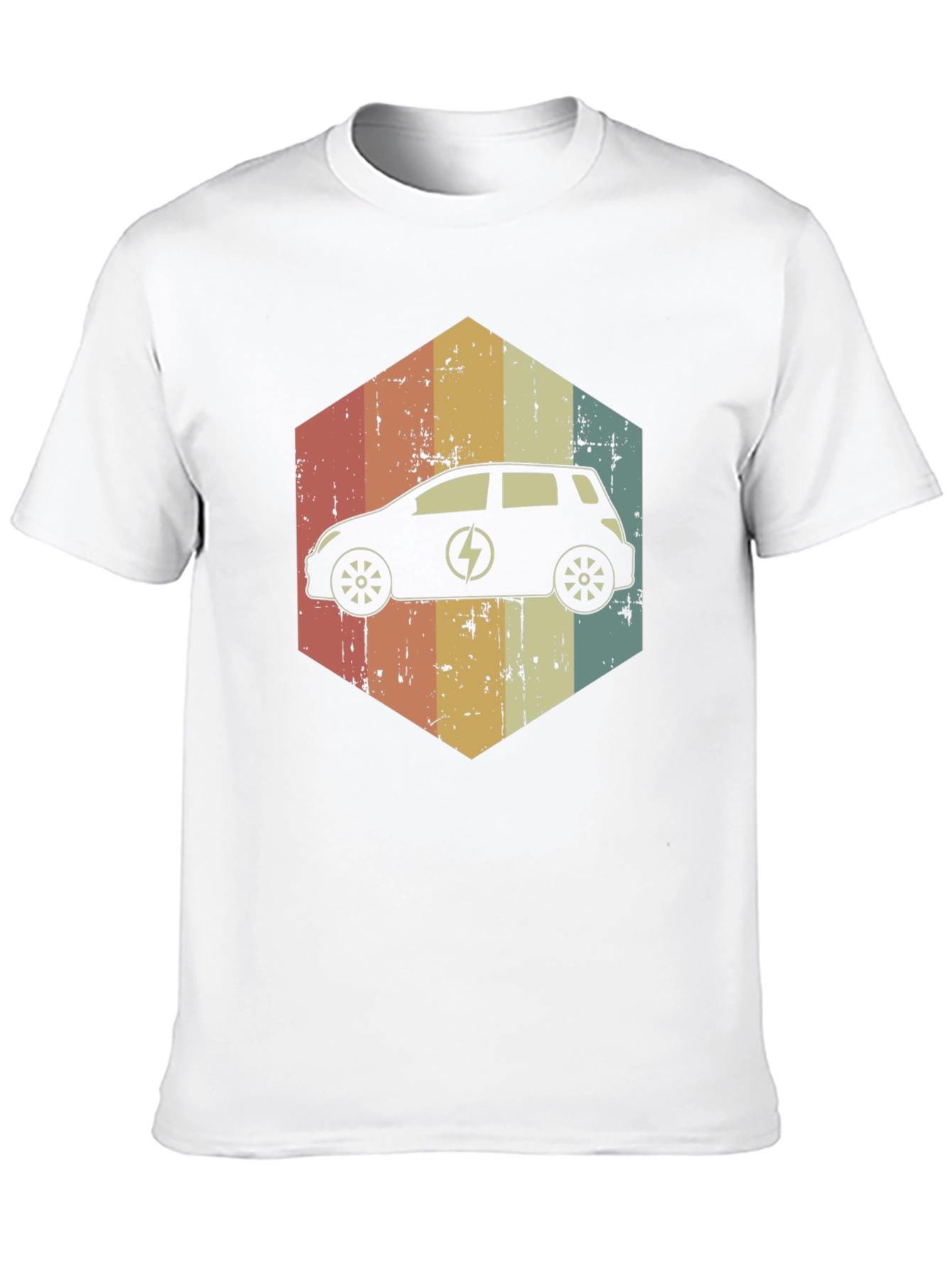 Electric Car Retro T-Shirt - Eco-Friendly Fashion