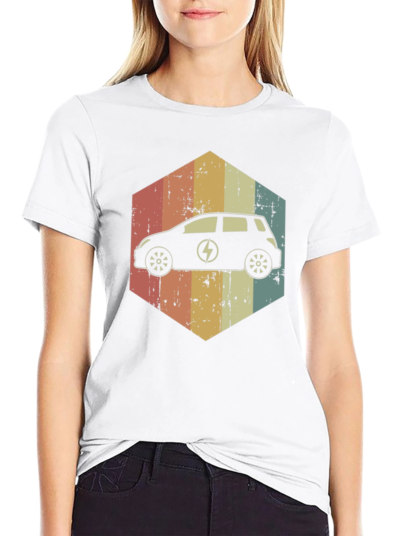 Electric Car Retro T-Shirt - Eco-Friendly Fashion
