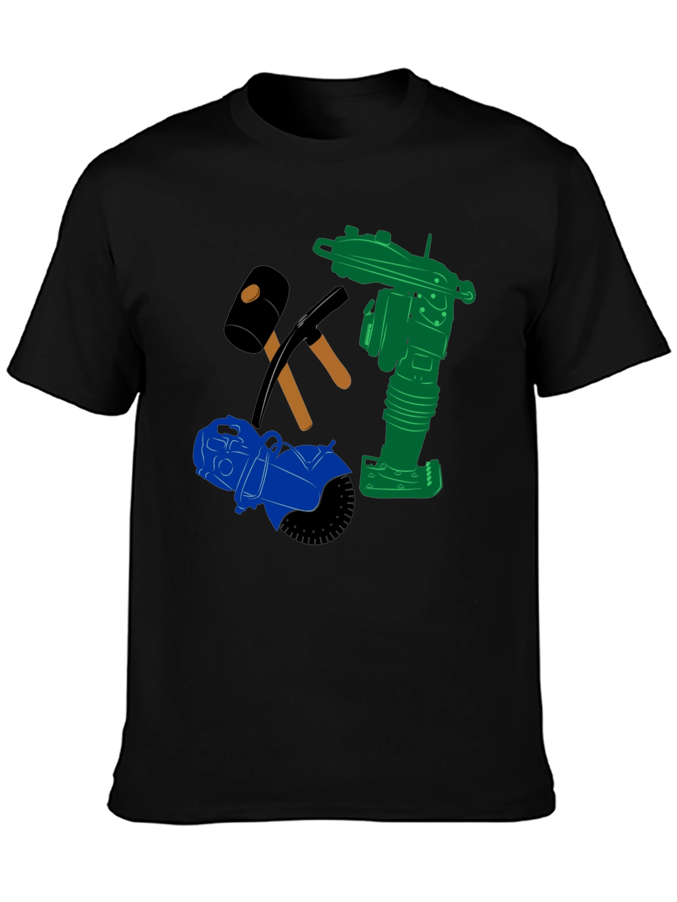 Construction Crew Tee: Heavy Duty Tools Graphic