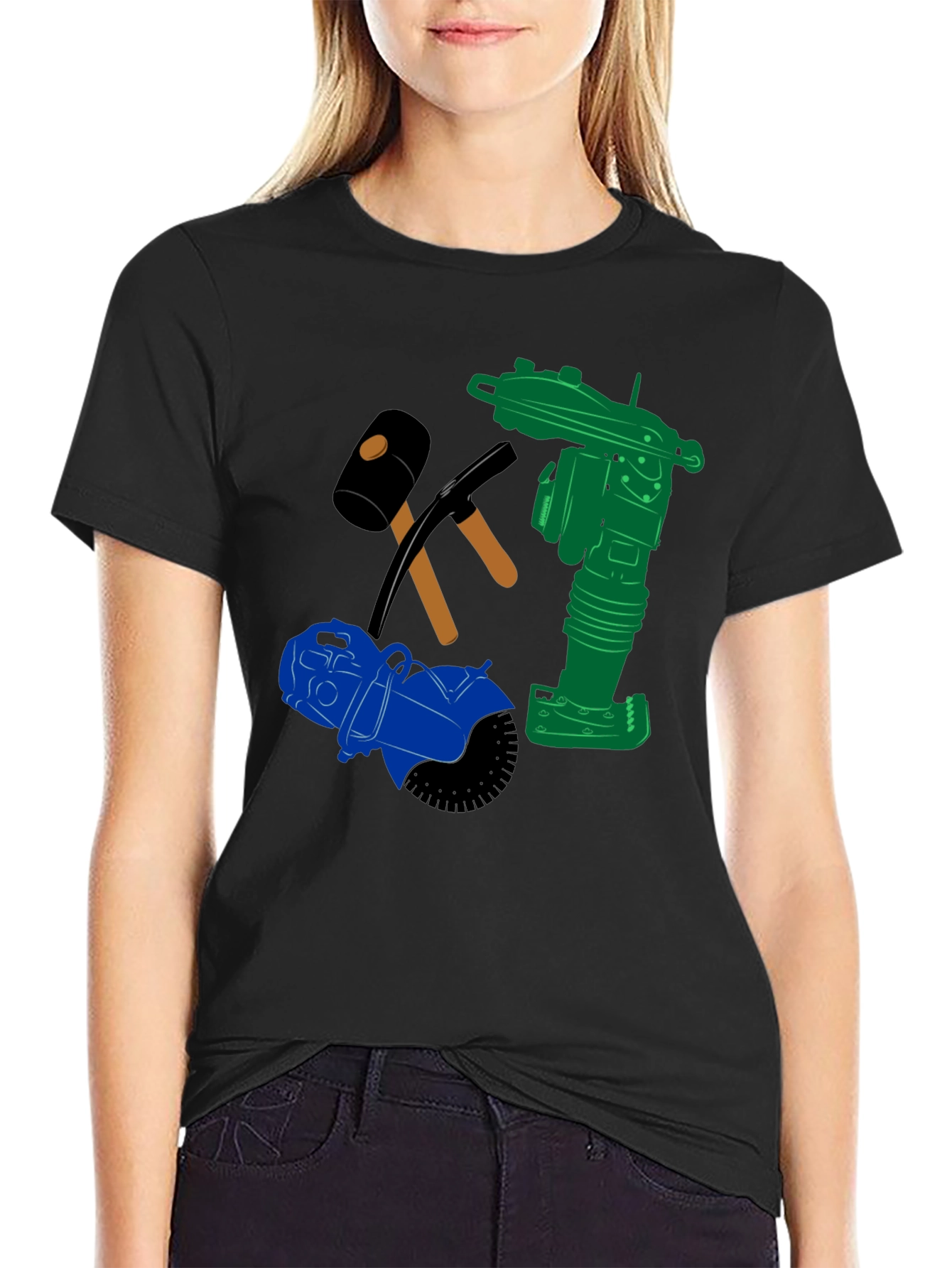Construction Crew Tee: Heavy Duty Tools Graphic