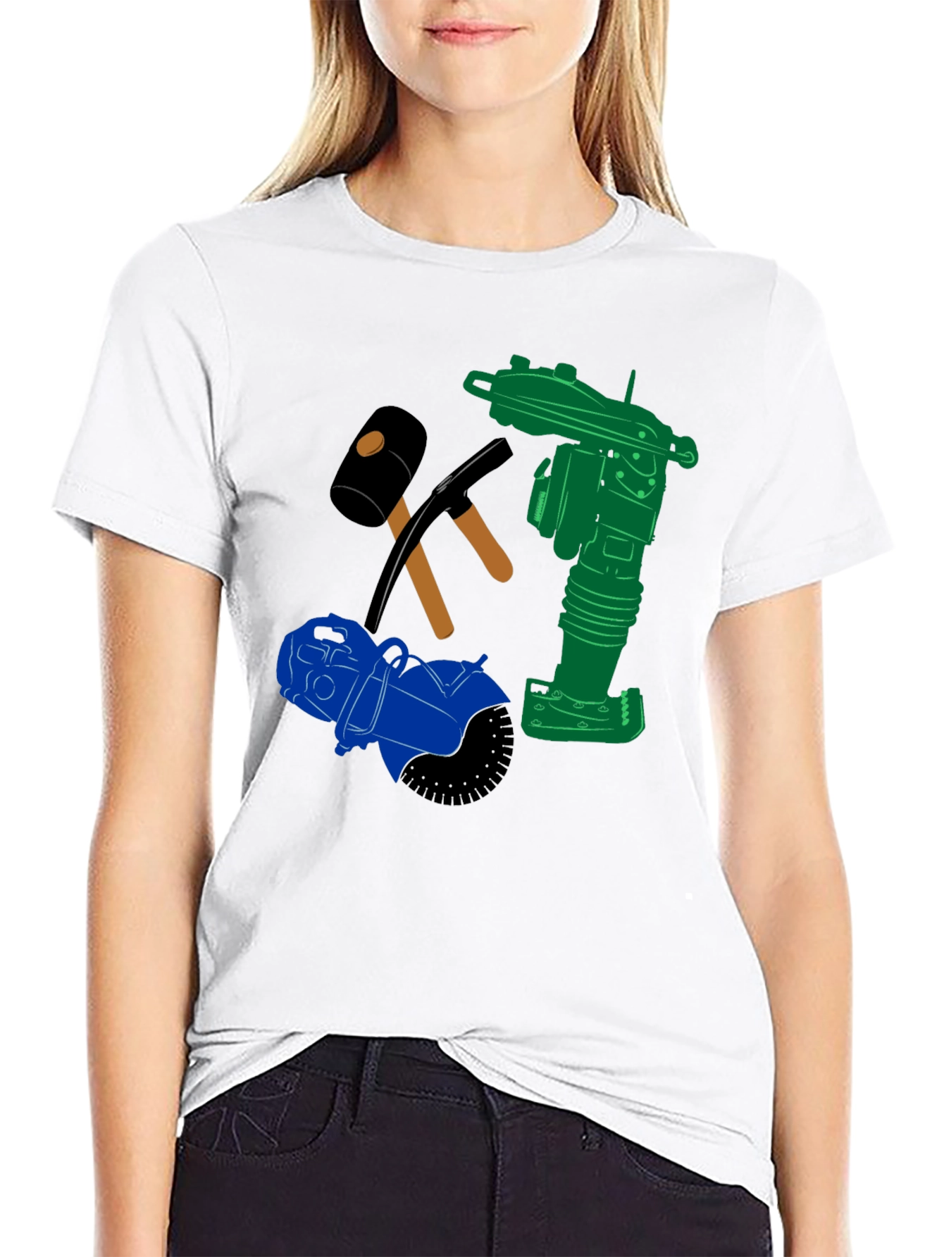 Construction Crew Tee: Heavy Duty Tools Graphic