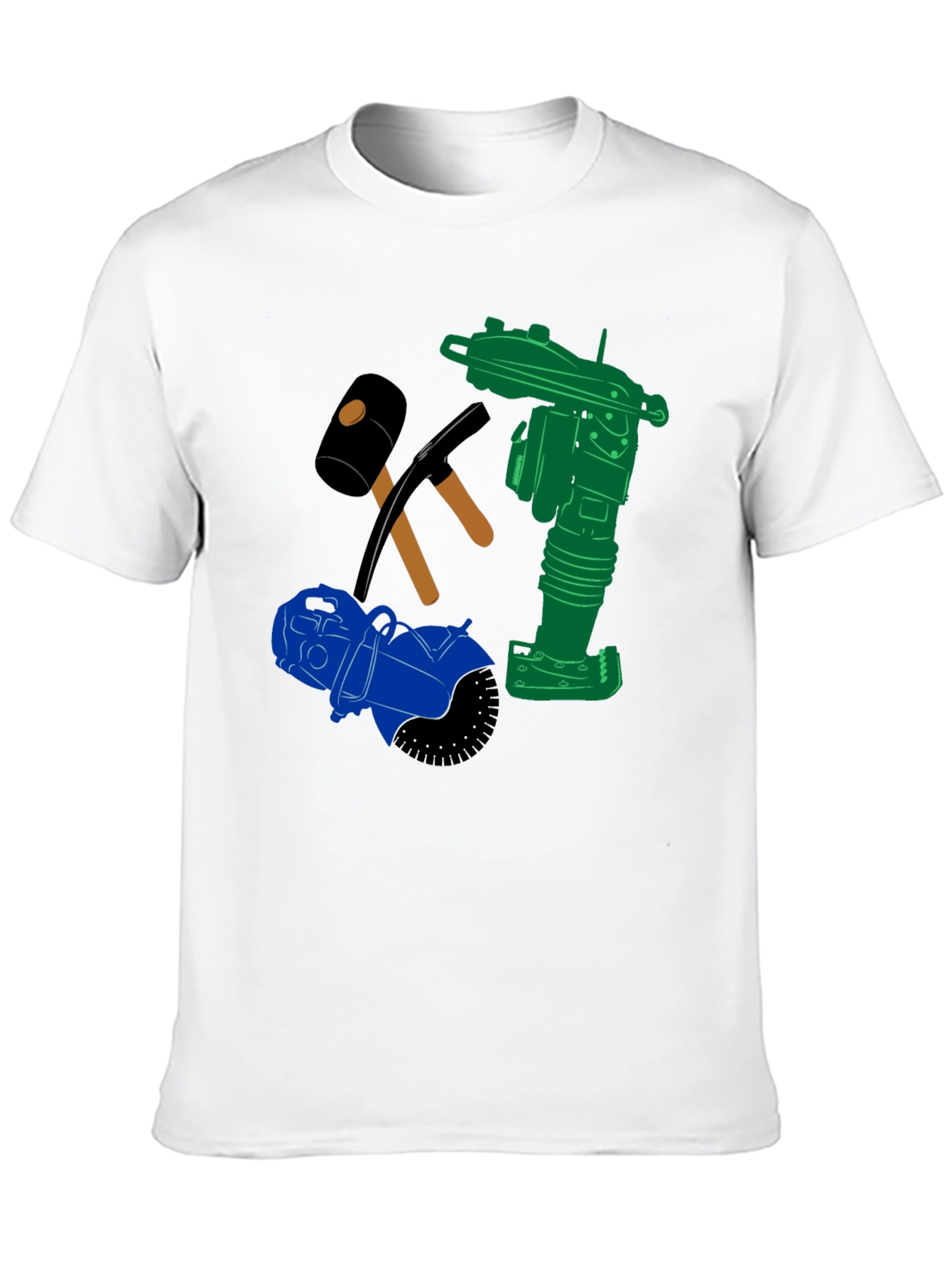 Construction Crew Tee: Heavy Duty Tools Graphic