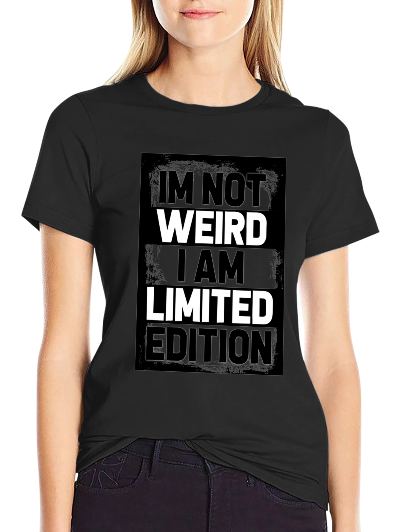 Im Not Weird Limited Edition Black Graphic Tee