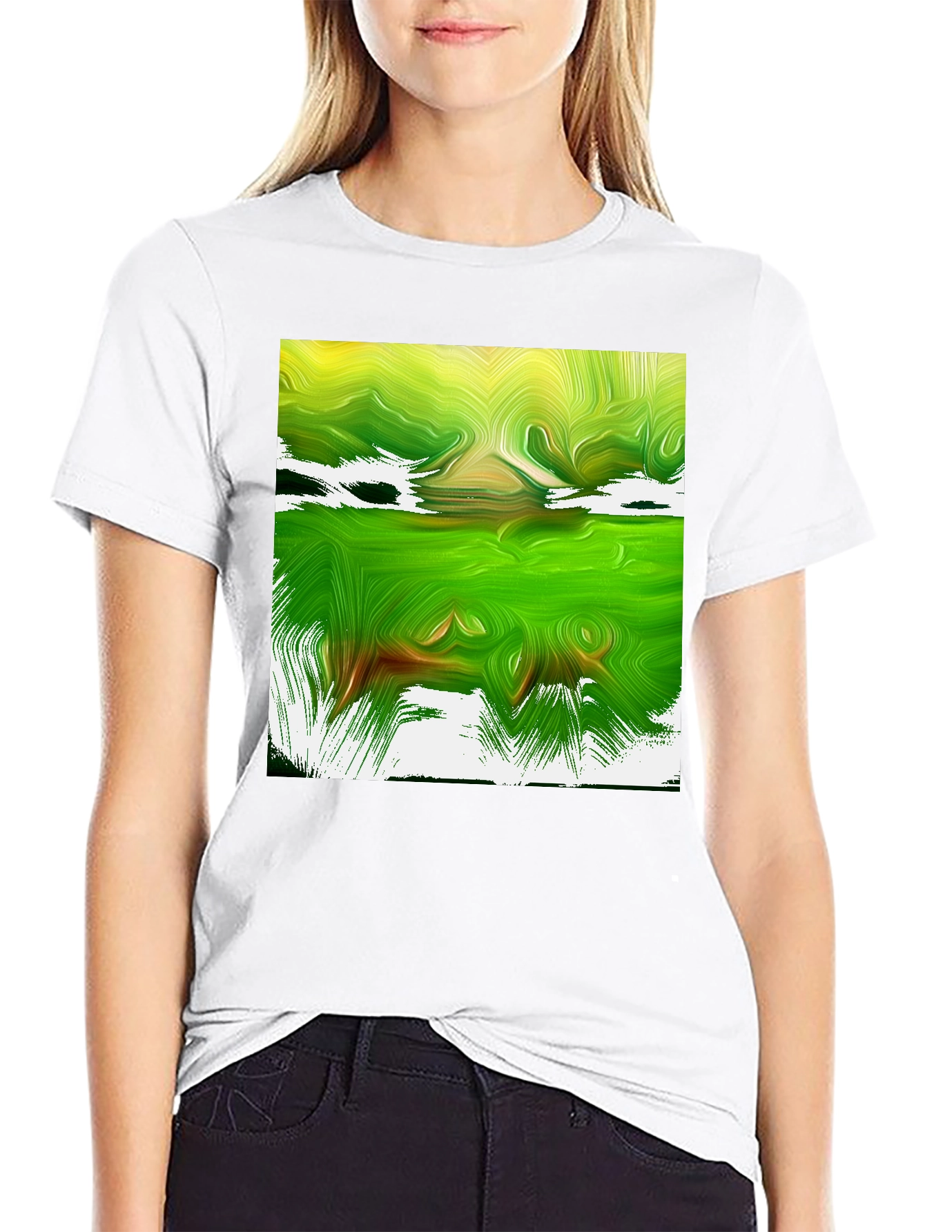 Abstract Green Graphic Tee