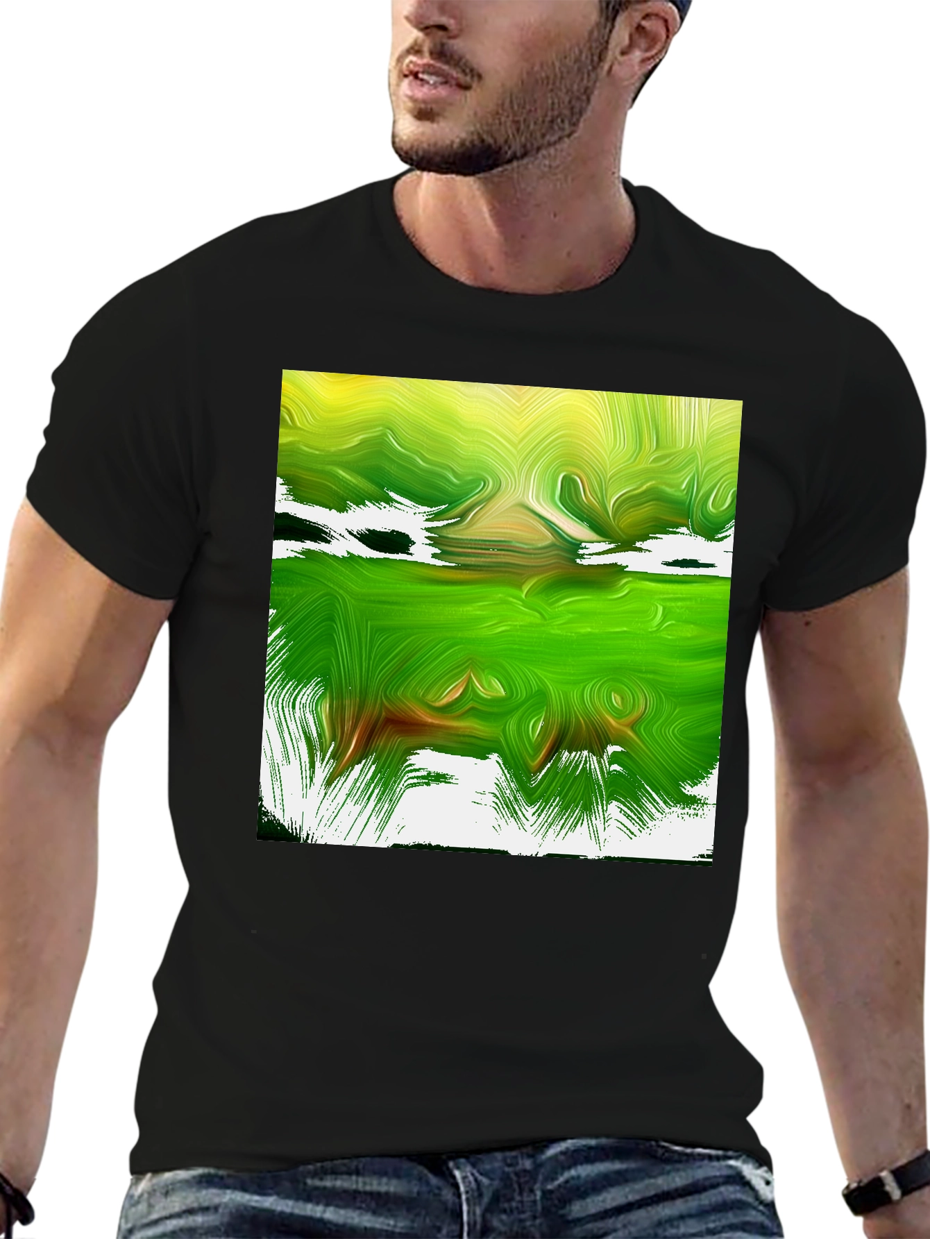 Abstract Green Graphic Tee
