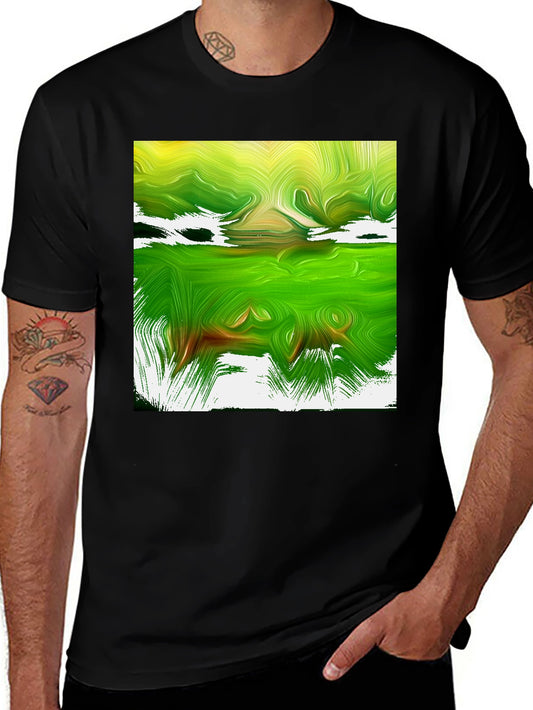 Abstract Green Graphic Tee