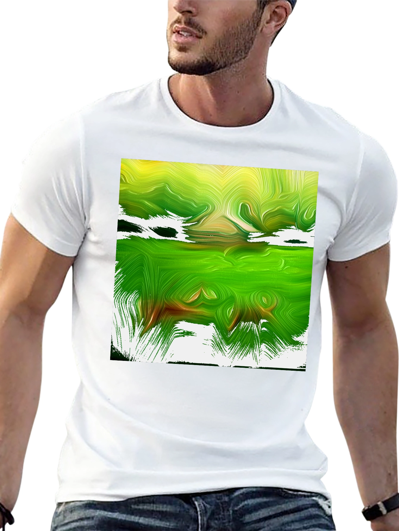 Abstract Green Graphic Tee