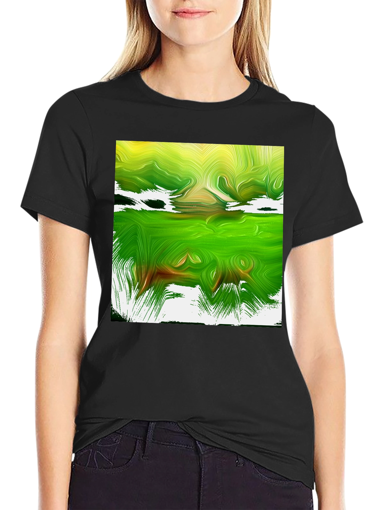 Abstract Green Graphic Tee