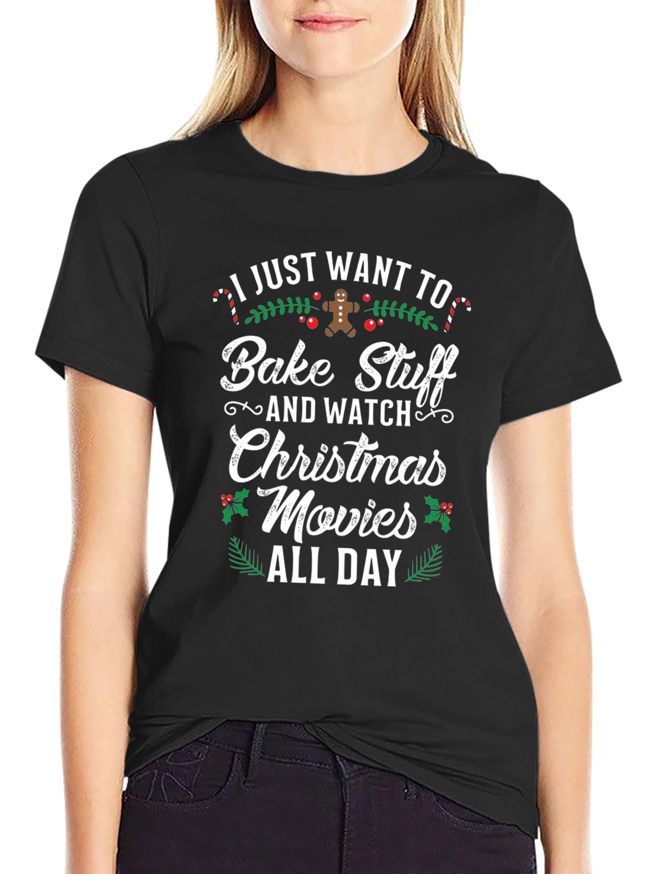 Bake Stuff & Watch Christmas Movies Graphic T-Shirt