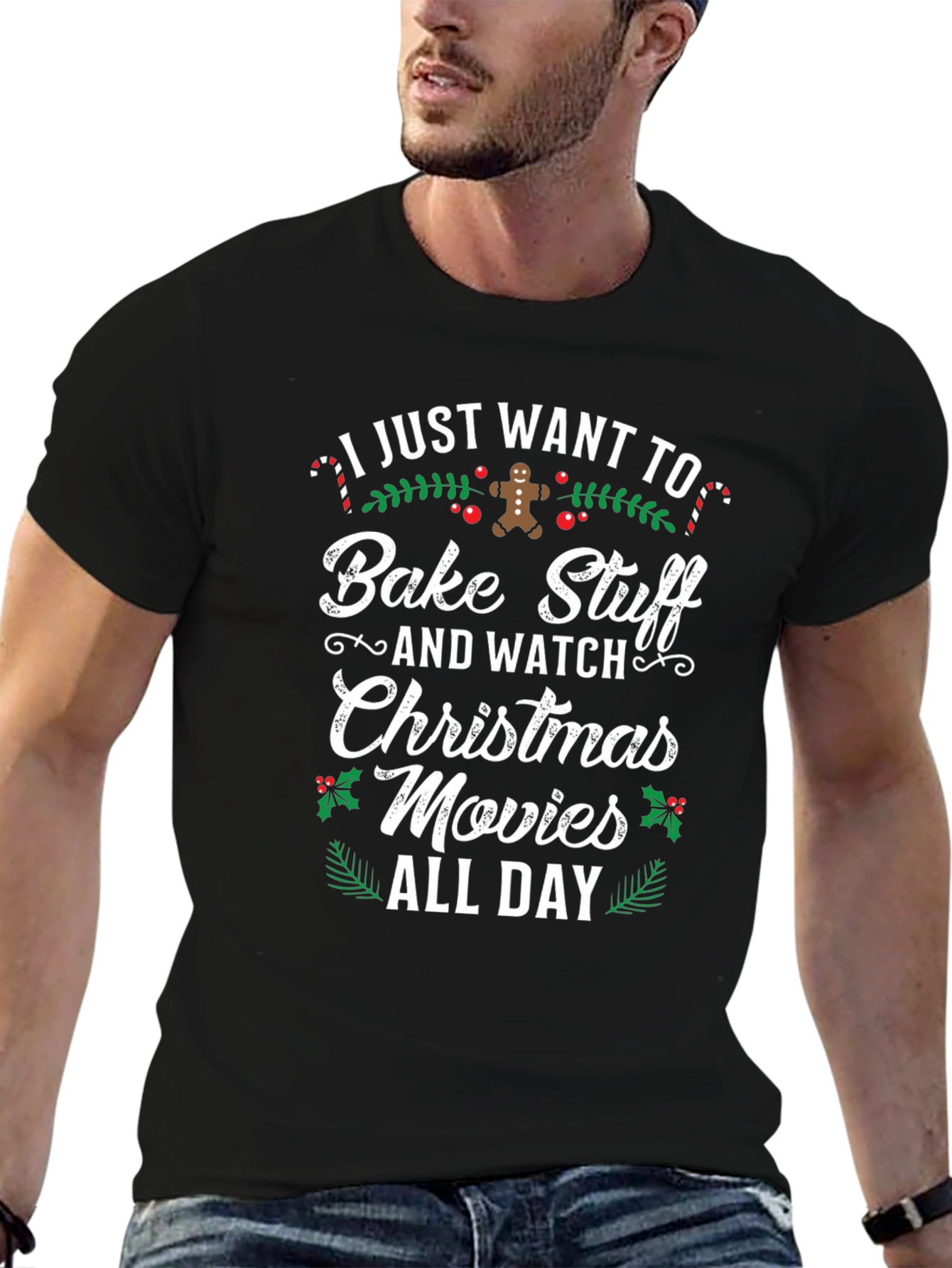 Bake Stuff & Watch Christmas Movies Graphic T-Shirt