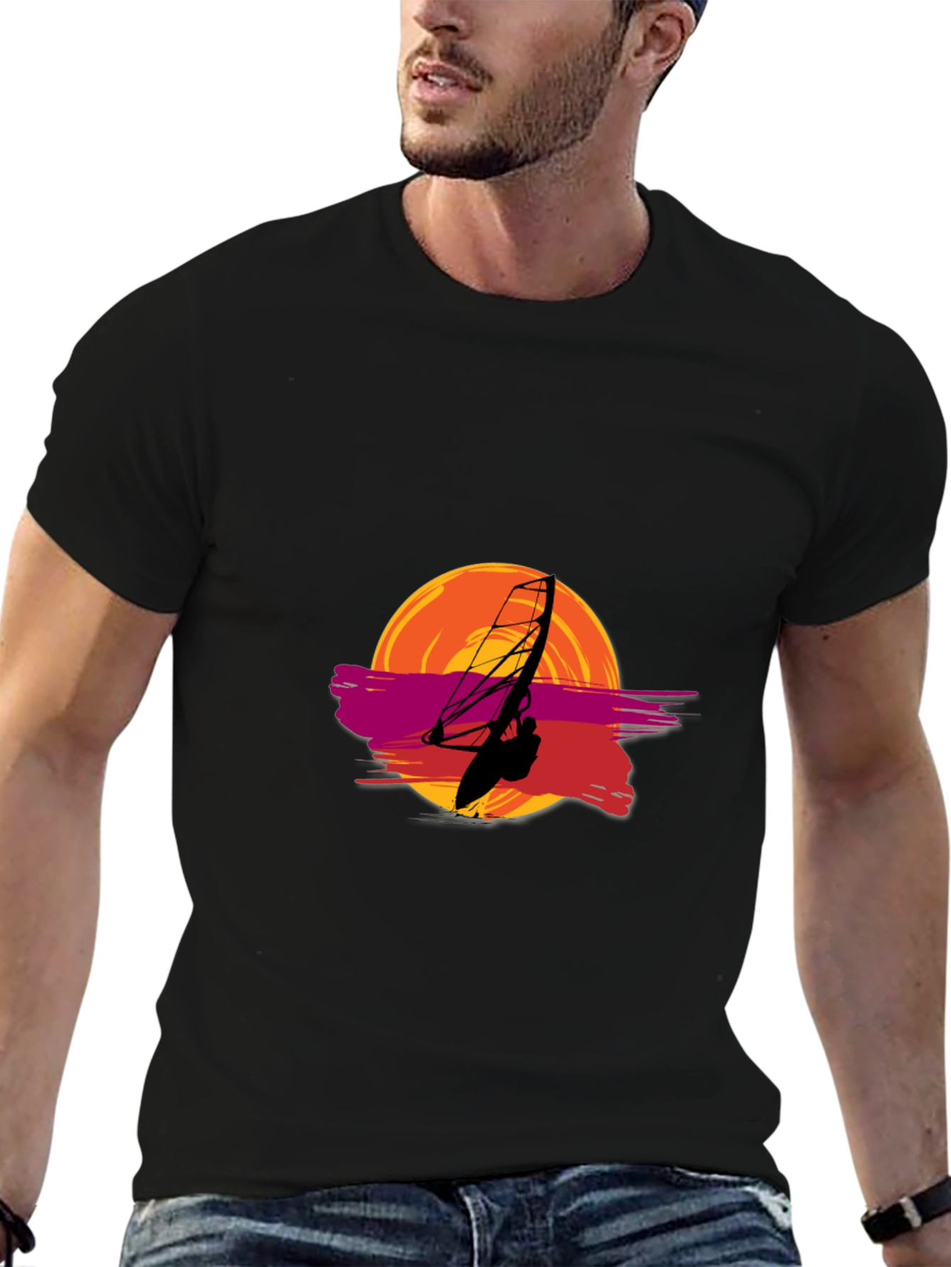 Sunset Windsurfer Graphic Tee