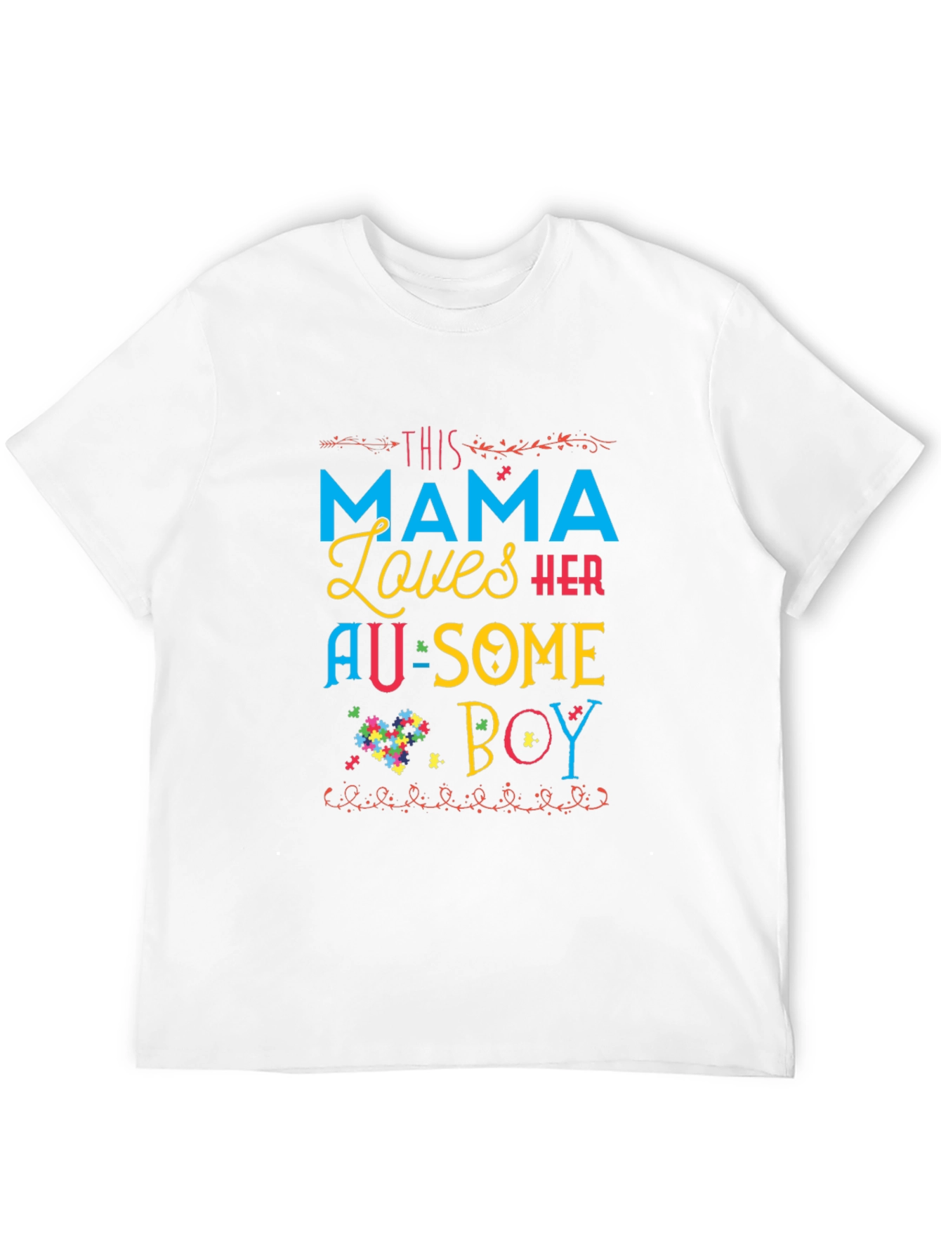 This Mama Loves Her Au-Some Boy Autism Awareness T-Shirt