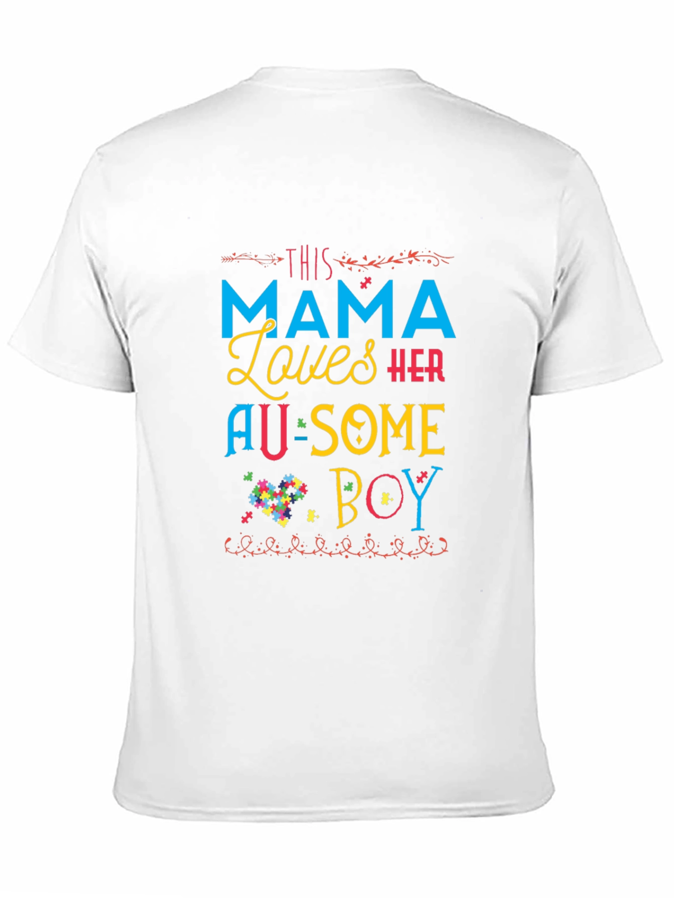 This Mama Loves Her Au-Some Boy Autism Awareness T-Shirt