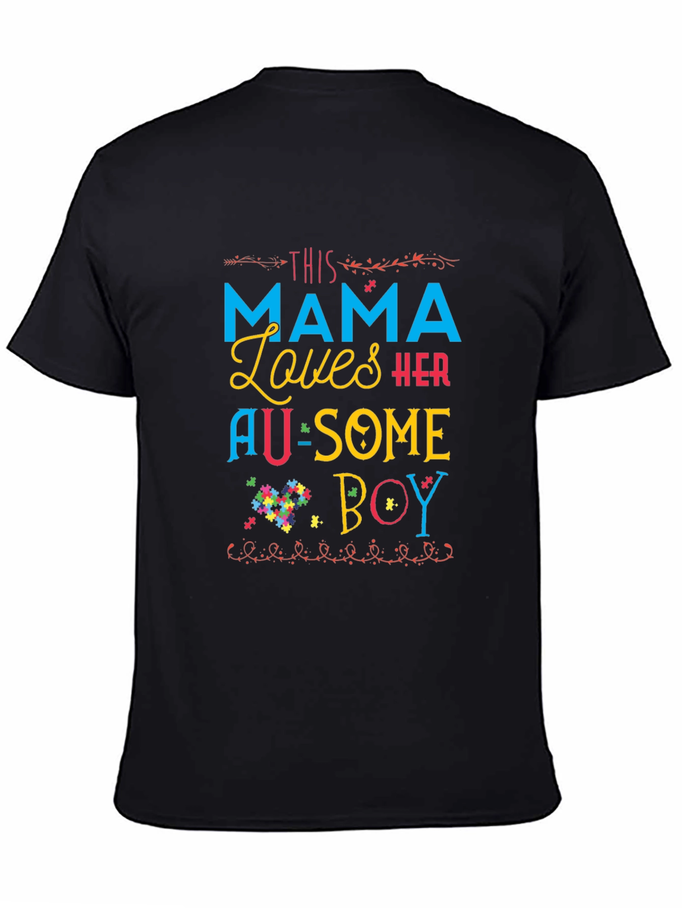 This Mama Loves Her Au-Some Boy Autism Awareness T-Shirt