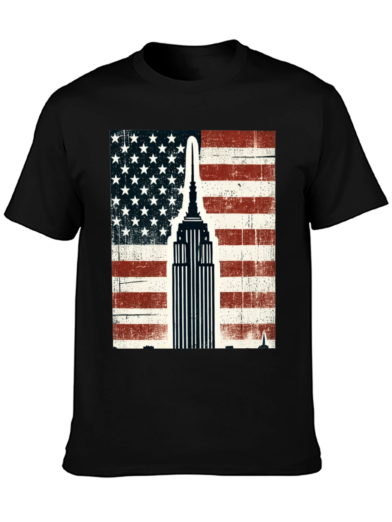 USA Flag Empire State Building T-Shirt