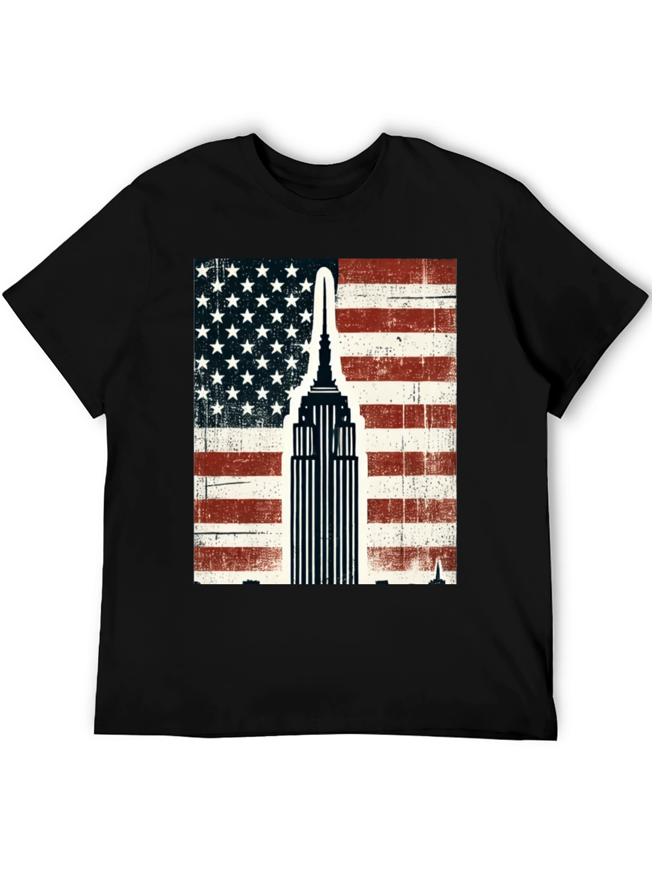 USA Flag Empire State Building T-Shirt