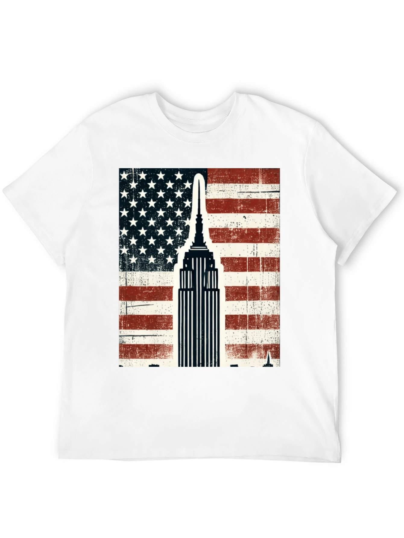 USA Flag Empire State Building T-Shirt