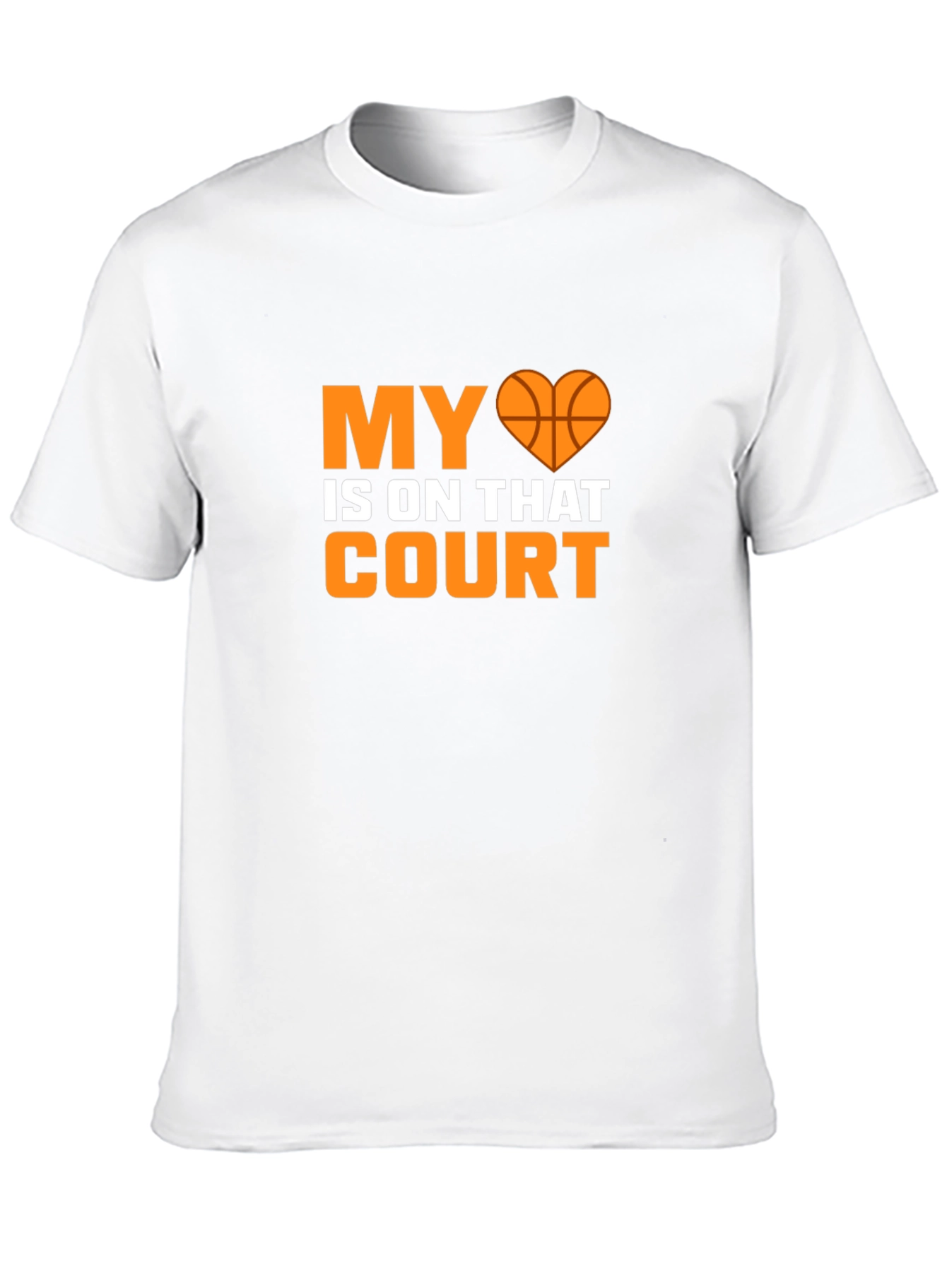 Basketball Heart Court Graphic Tee