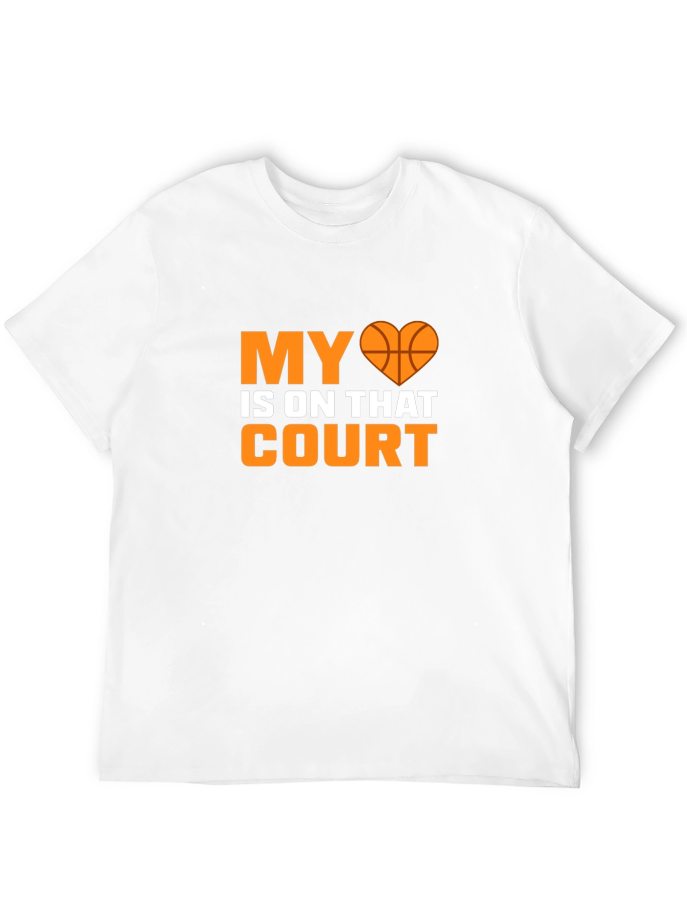 Basketball Heart Court Graphic Tee