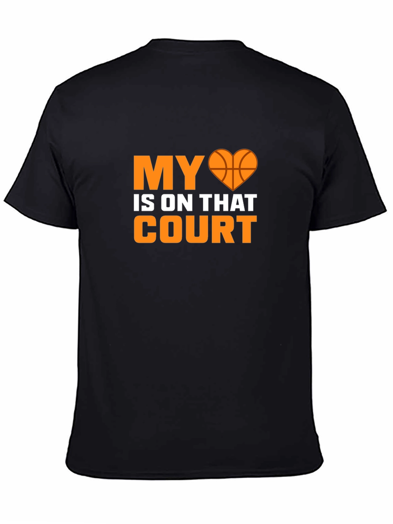 Basketball Heart Court Graphic Tee