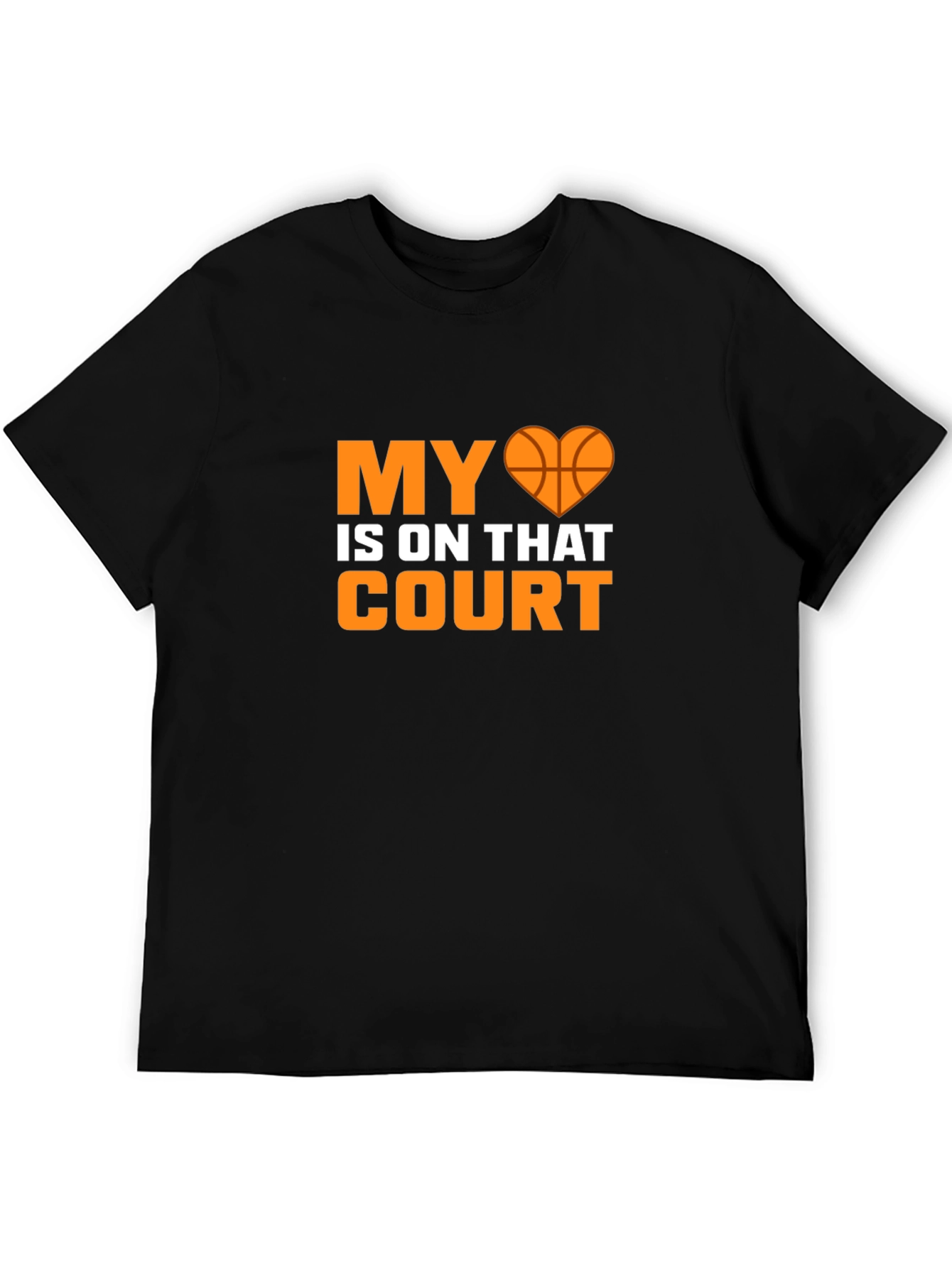 Basketball Heart Court Graphic Tee