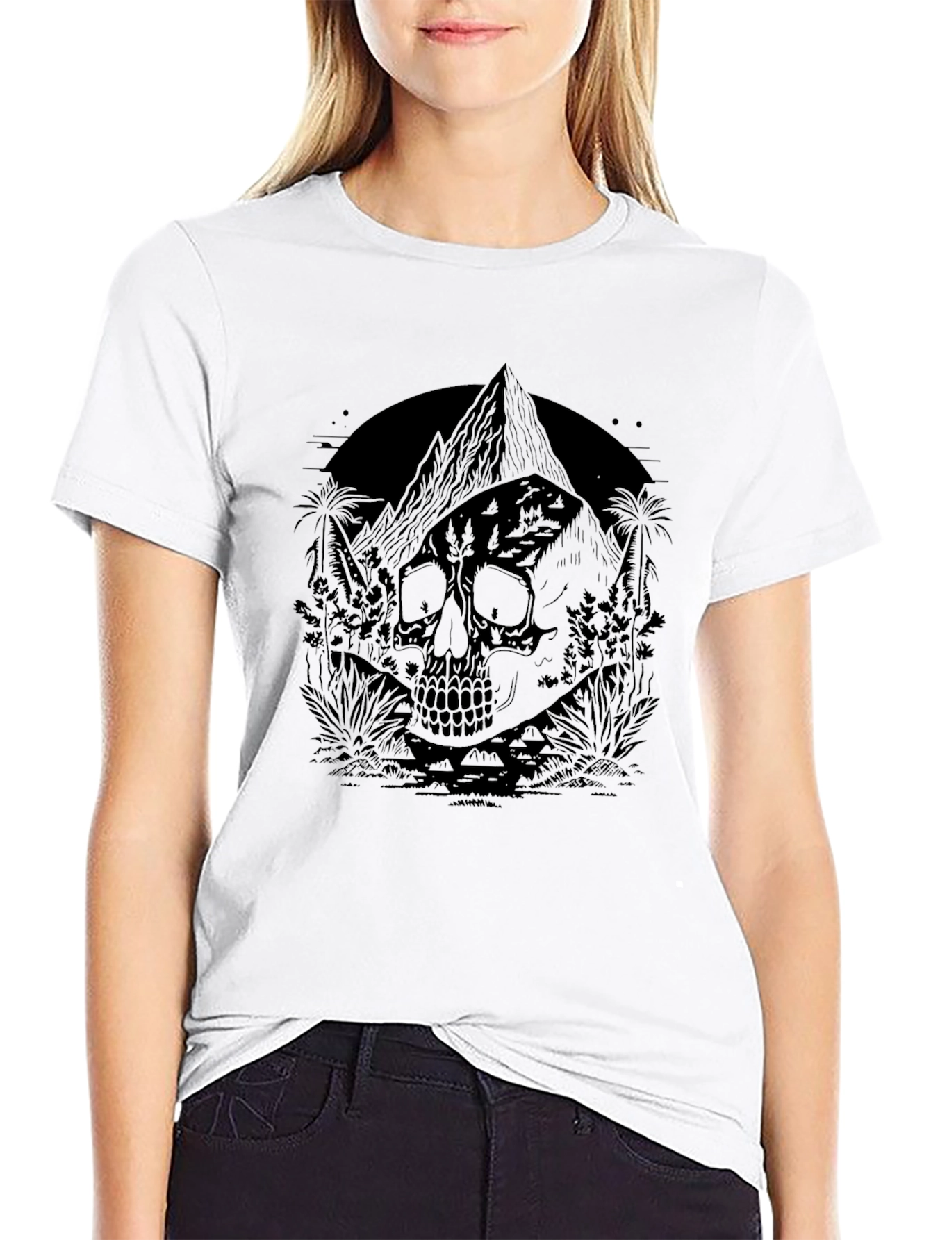 Skull Mountain Black T-Shirt